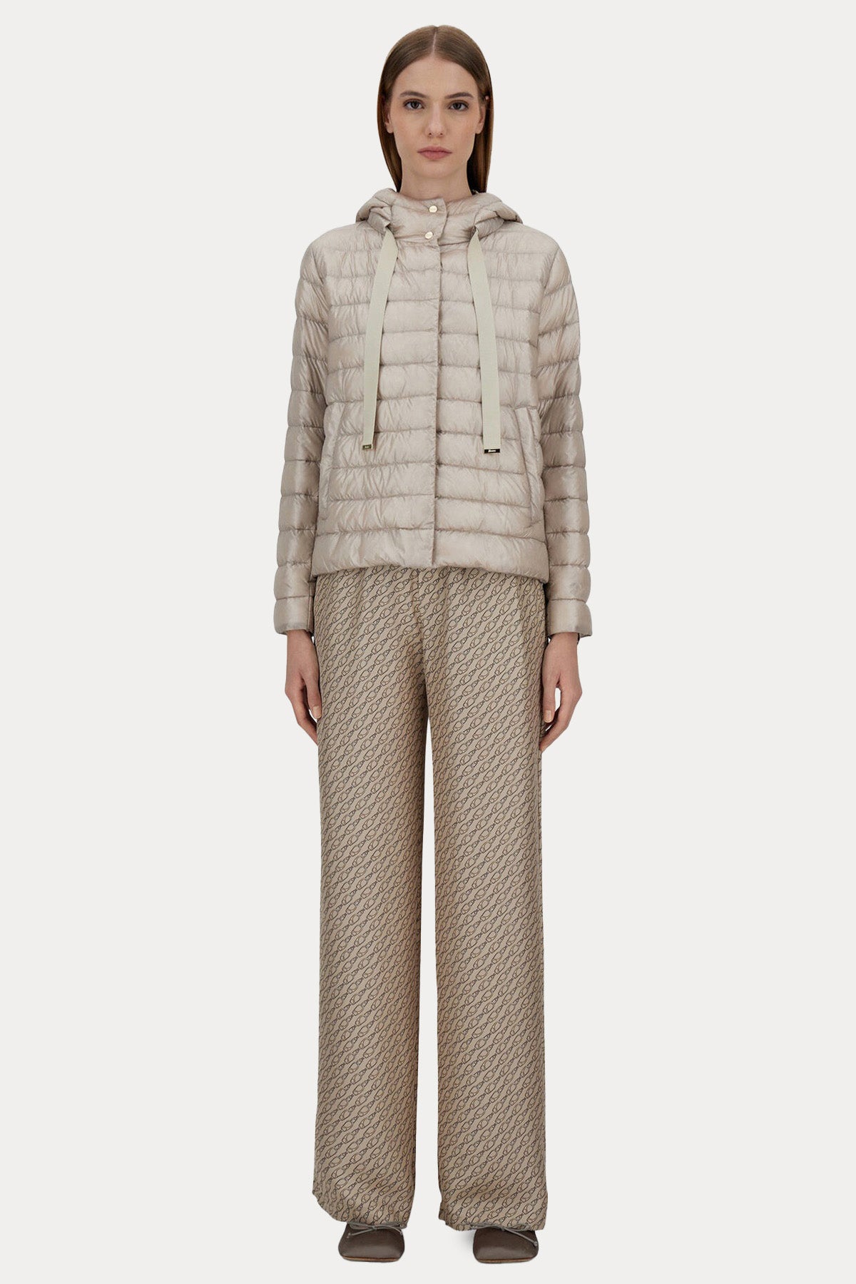 Herno Relaxed Fit Kapüşonlu Puffer Mont