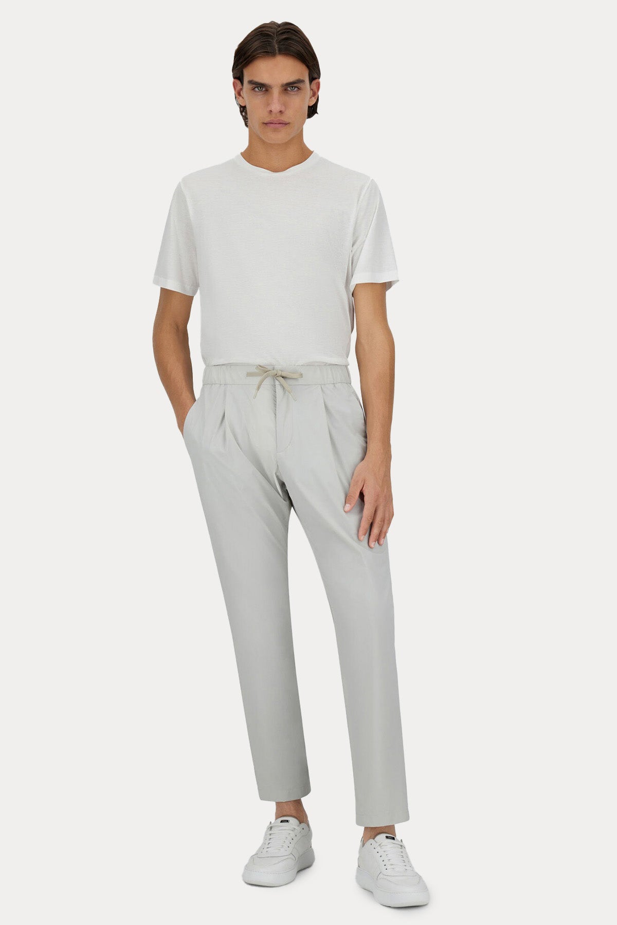 Herno Regular Fit Tek Pile Beli Lastikli Streç Pantolon