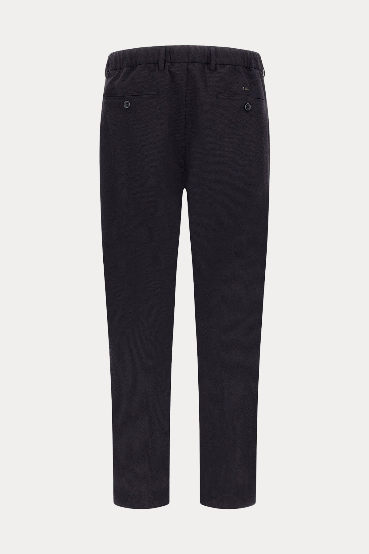 Herno Regular Fit Dokulu Kumaş Tek Pile Beli Lastikli Pantolon