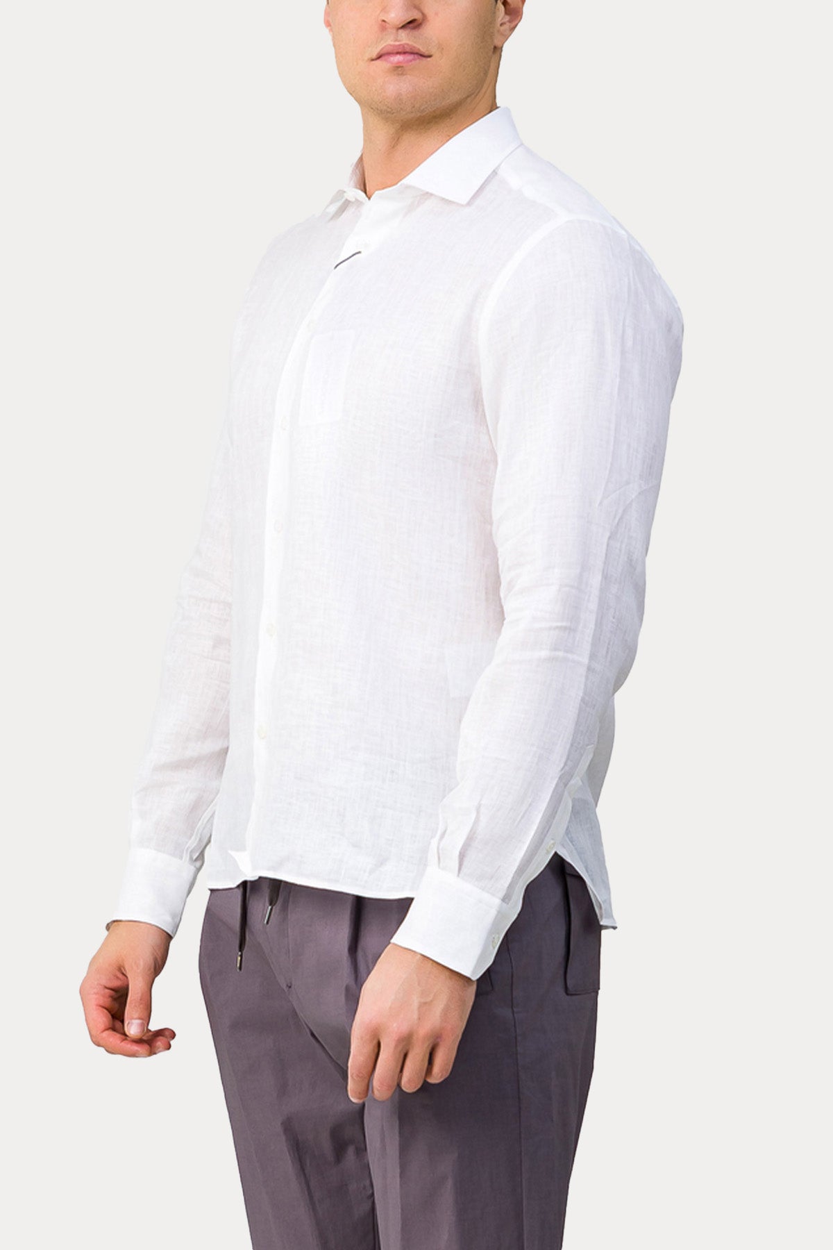 Herno Klasik Yaka Keten Gömlek