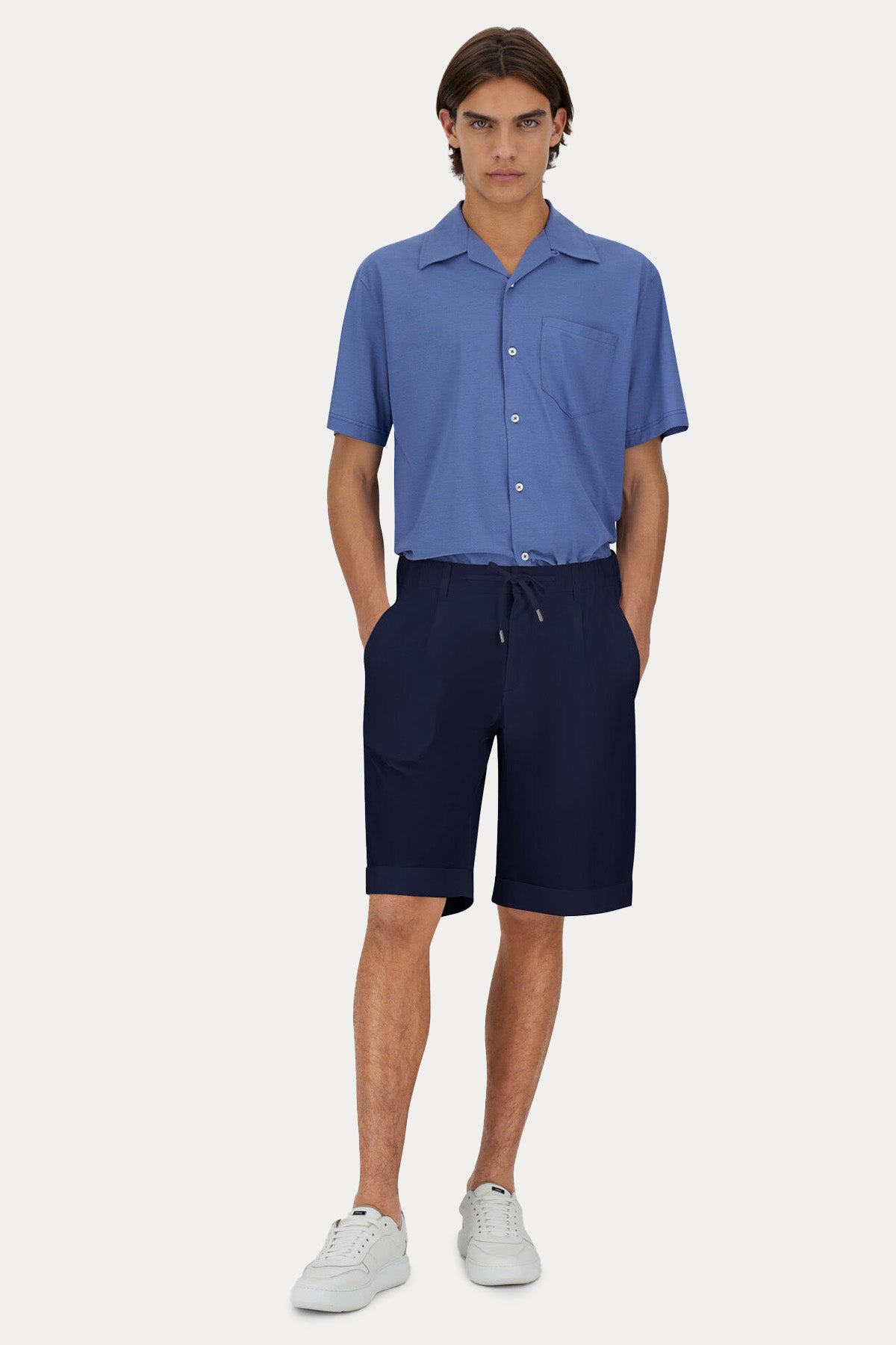 Herno Regular Fit Tek Pile Beli Lastikli Streç Şort