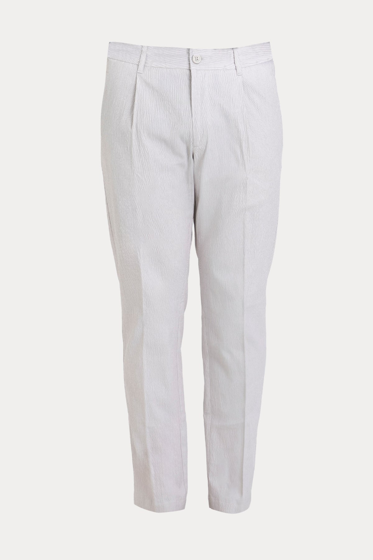 Herno Beli Lastikli Tek Pile Gofre Kumaş Yandan Cepli Pantolon