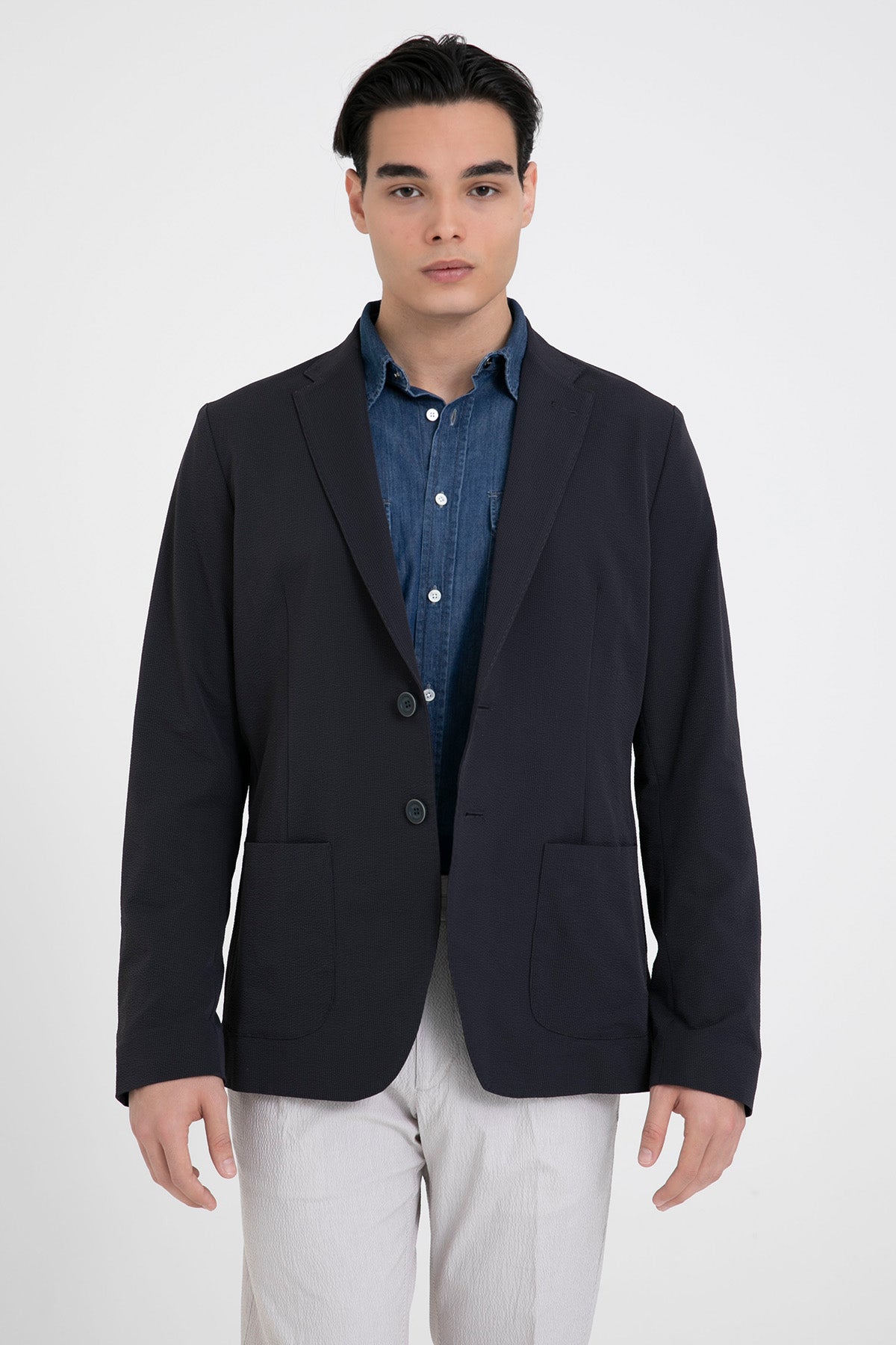 Herno Dokulu Kumaş Blazer Ceket