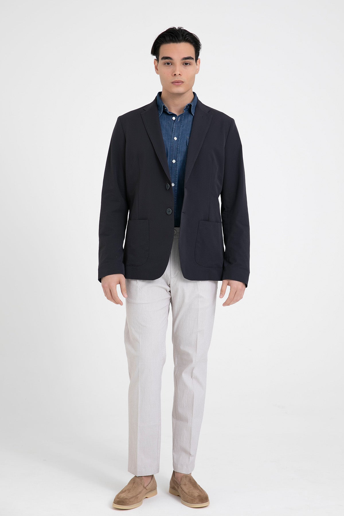 Herno Dokulu Kumaş Blazer Ceket