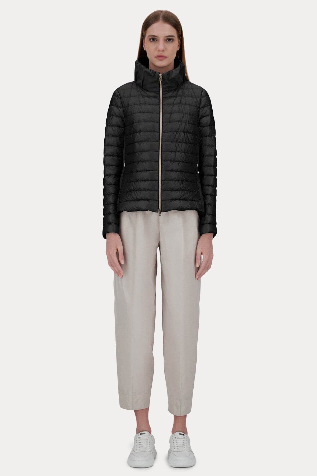 Herno Dik Yaka Büzgülü İnce Puffer Mont