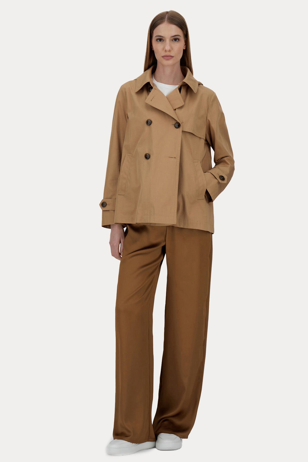 Herno Regular Fit Kapüşonlu Kruvaze Trençkot