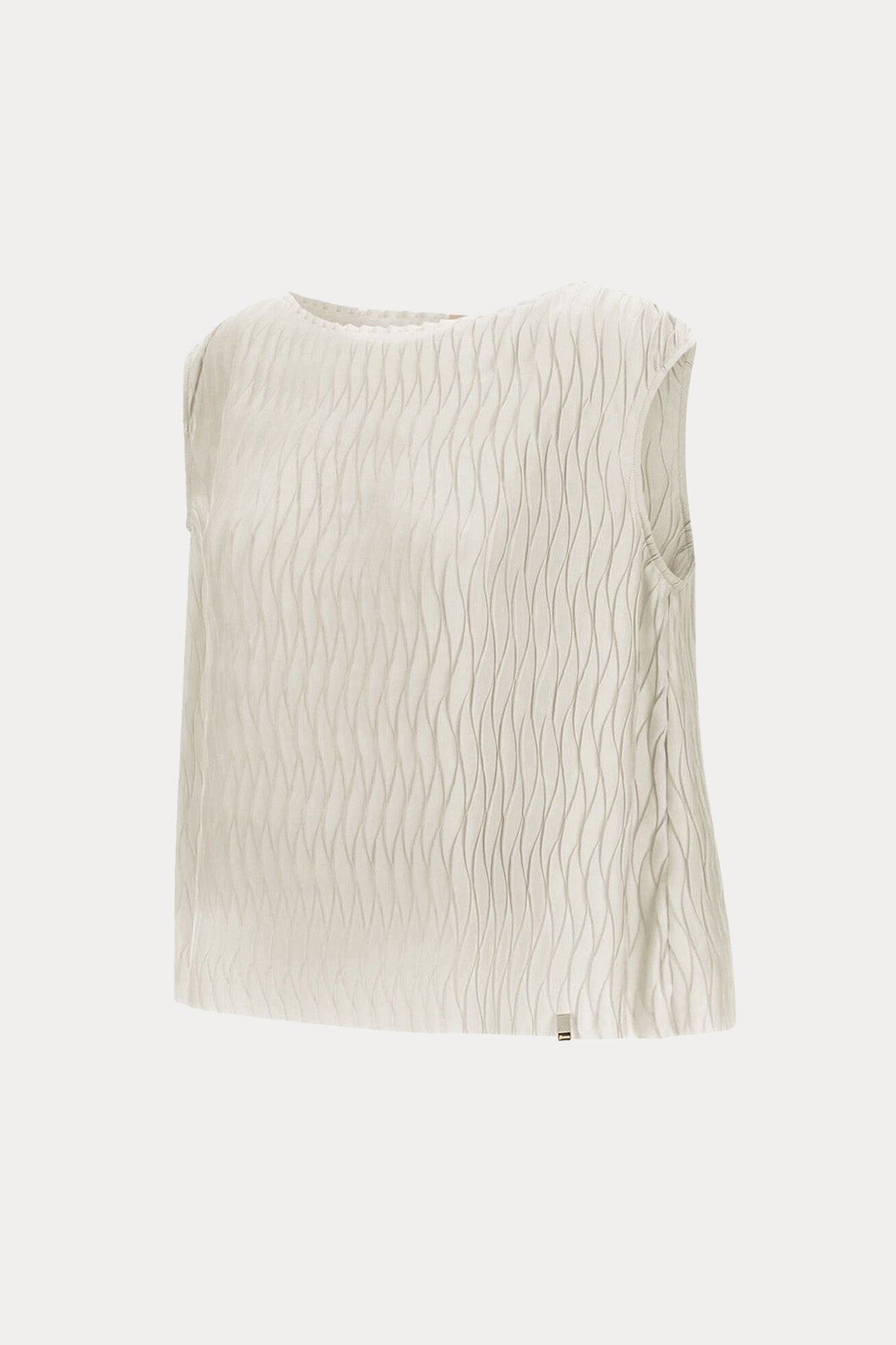 Herno Regular Fit Kayık Yaka Piliseli Bluz