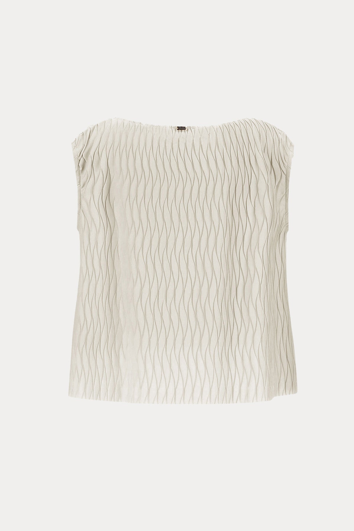 Herno Regular Fit Kayık Yaka Piliseli Bluz