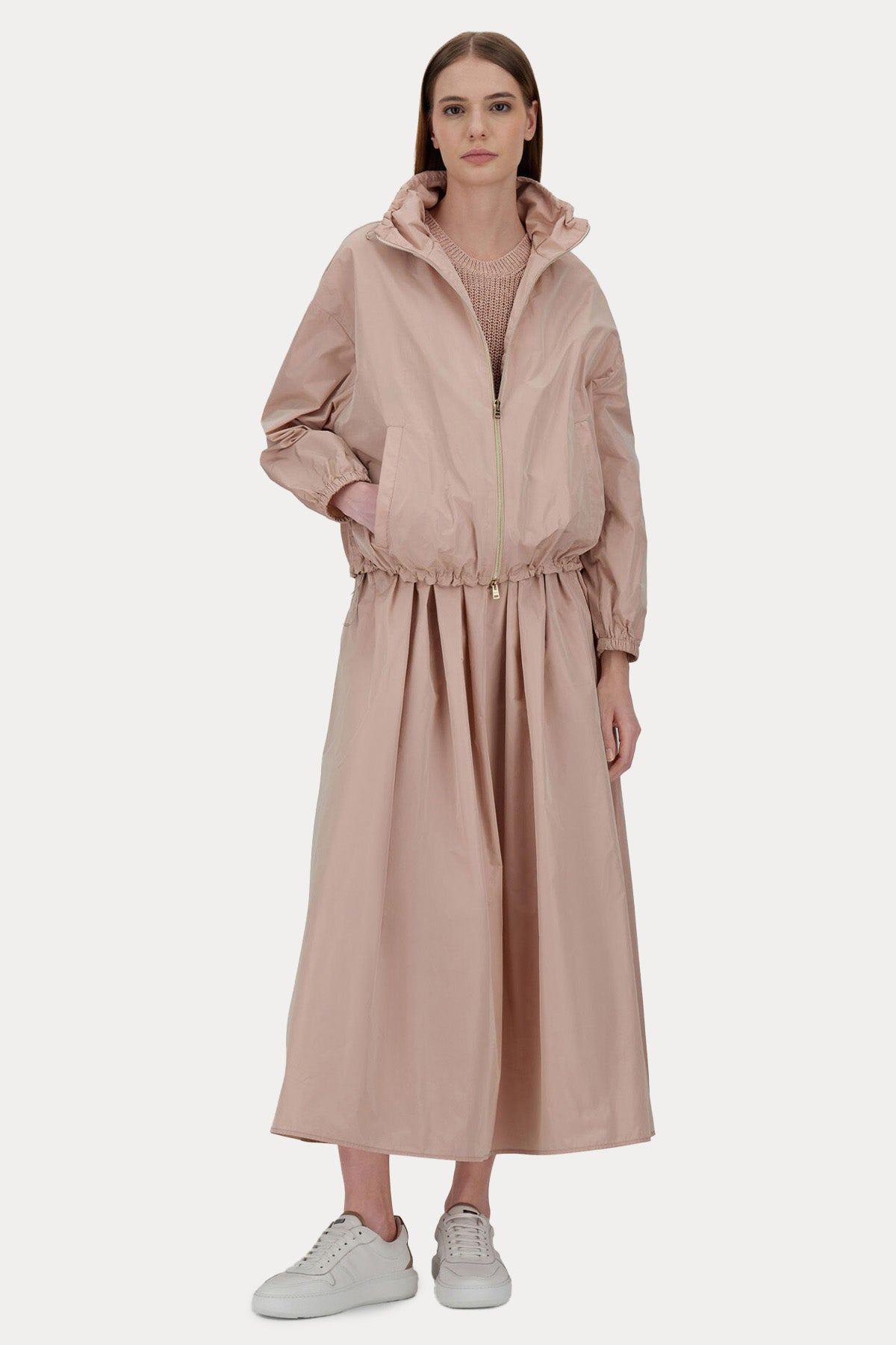 Herno Relaxed Fit Yakası Büzgülü Ceket