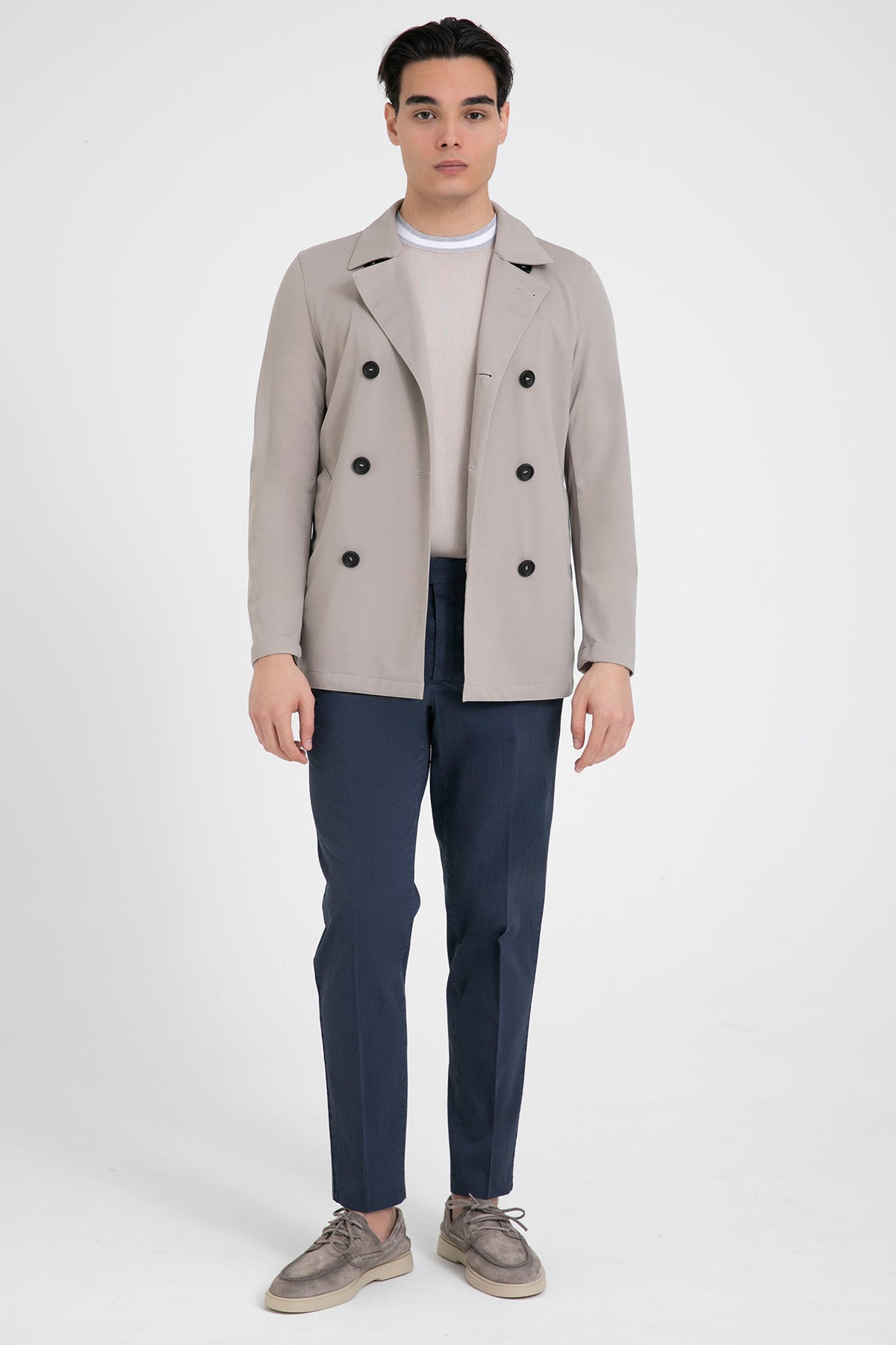 Fradi Relaxed Fit Streç Kruvaze Trençkot