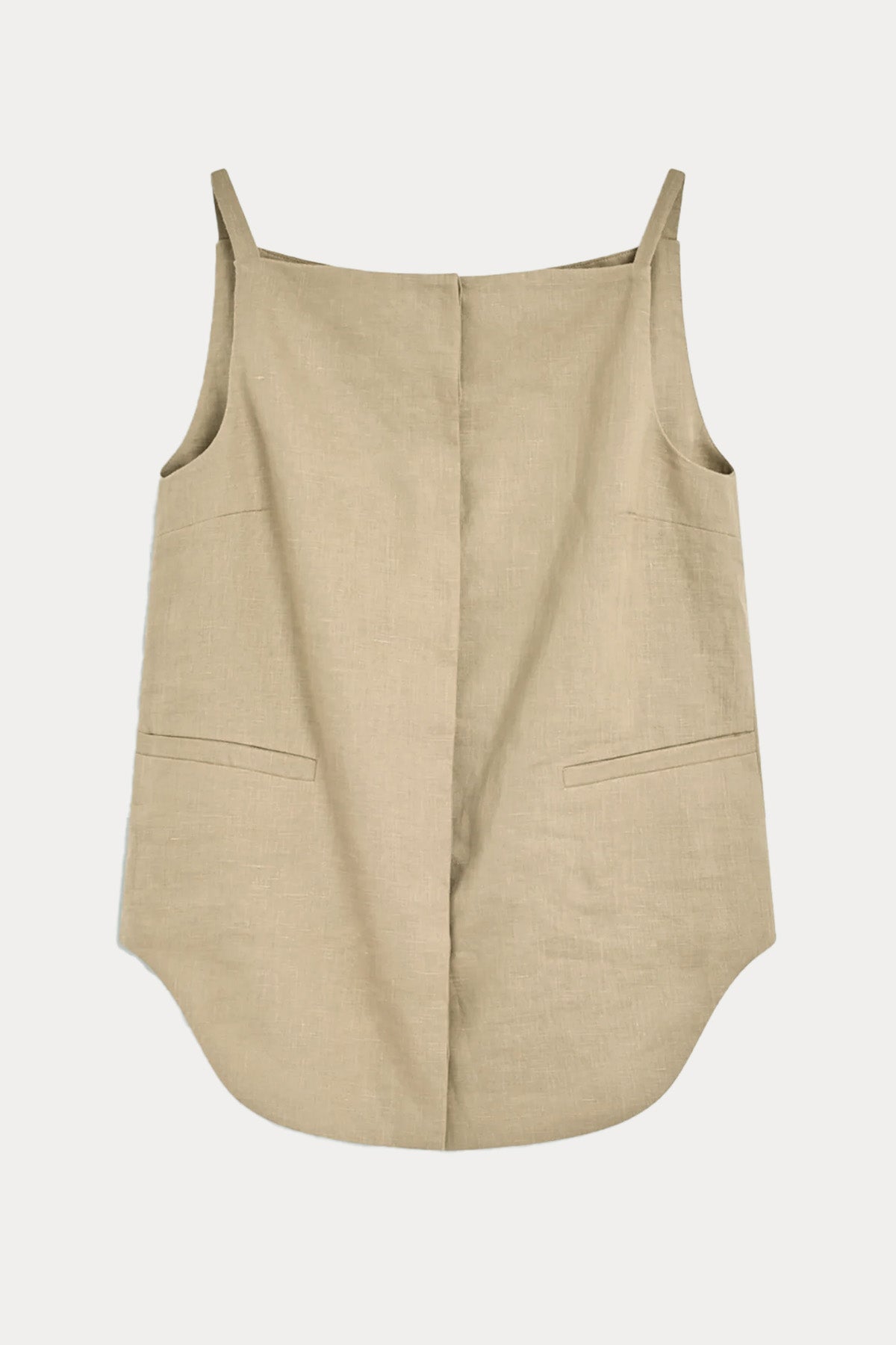 Semicouture Askılı Keten Gömlek Bluz