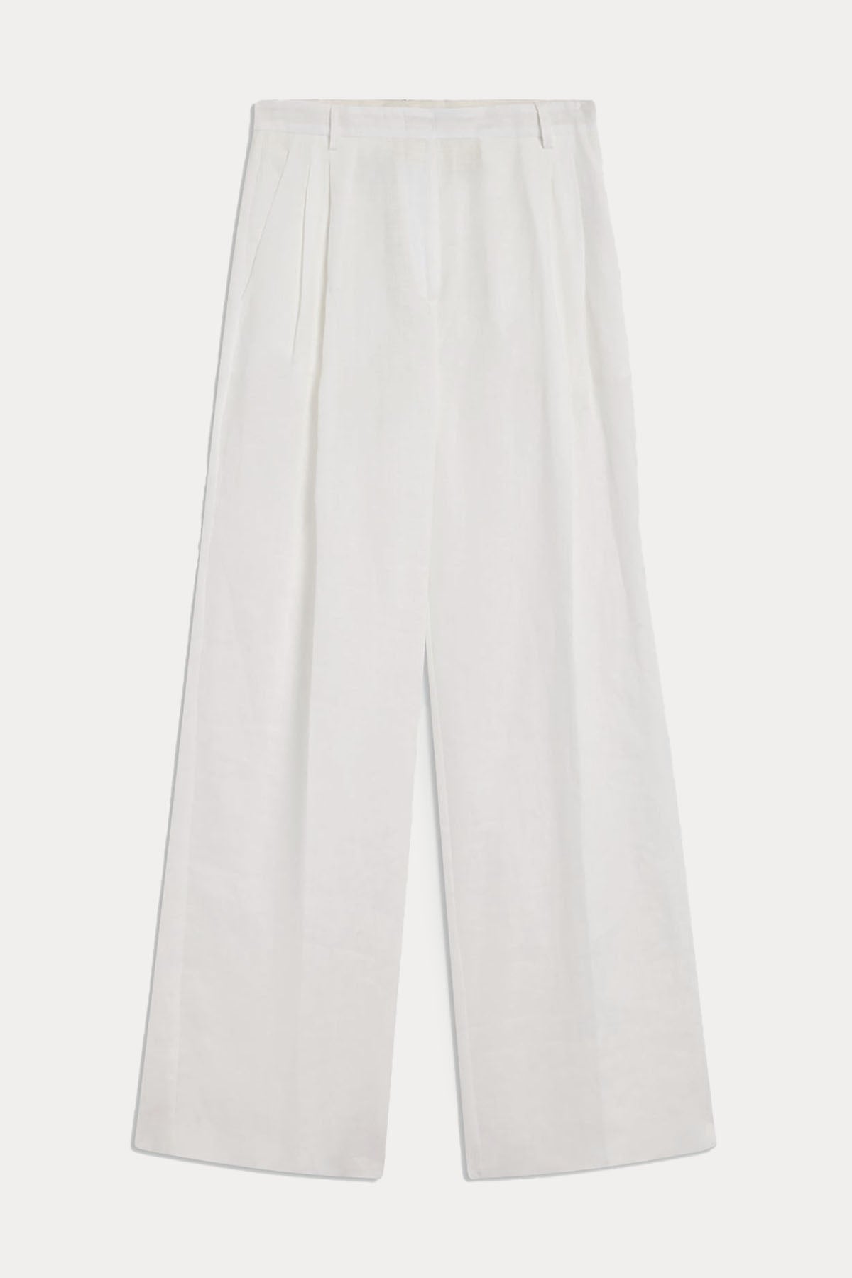 Semicouture Geniş Kesim Yandan Cepli Keten Pantolon