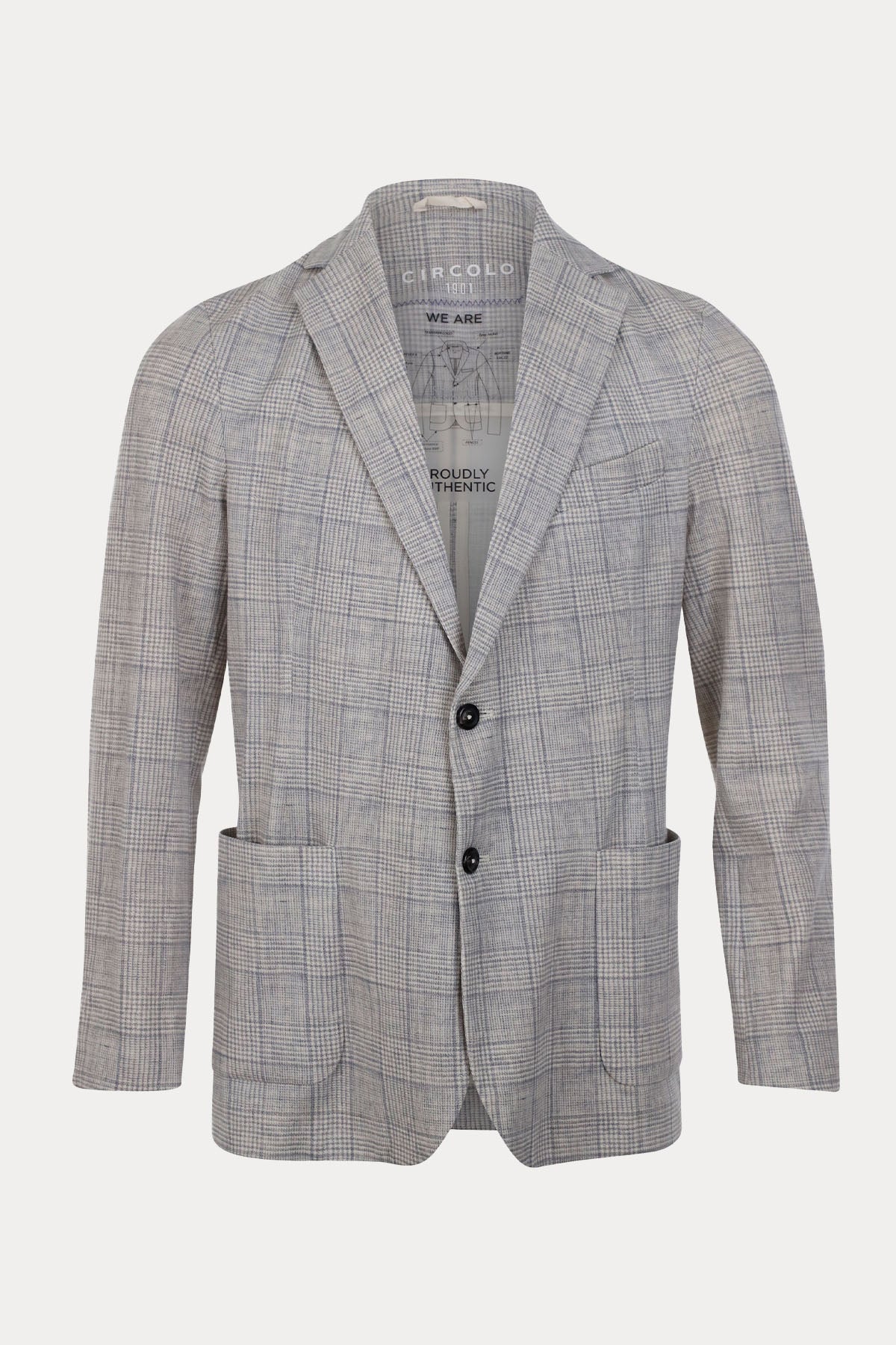 Circolo 1901 Spor Cepli Ekose Desenli Blazer Ceket