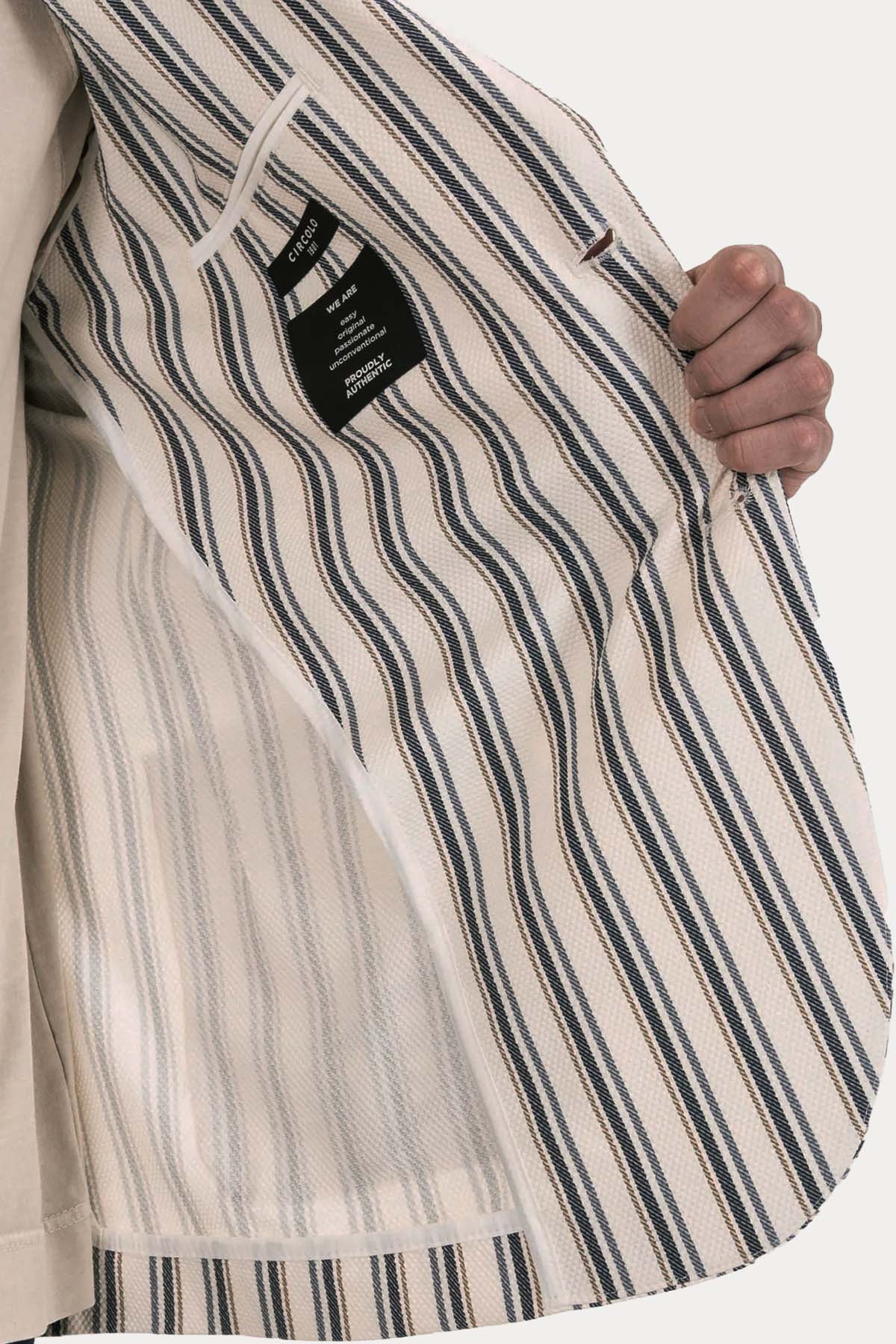 Circolo 1901 Spor Cepli Çizgili Blazer Ceket