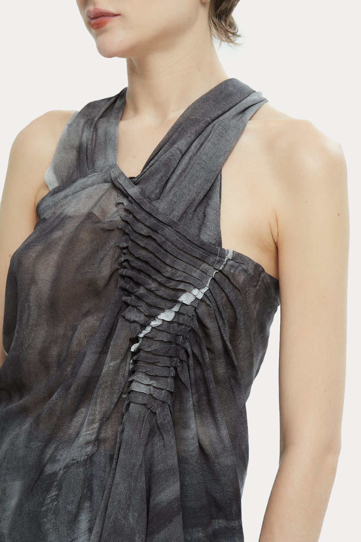 Ixos Kontrast Renkli Pileli Bluz