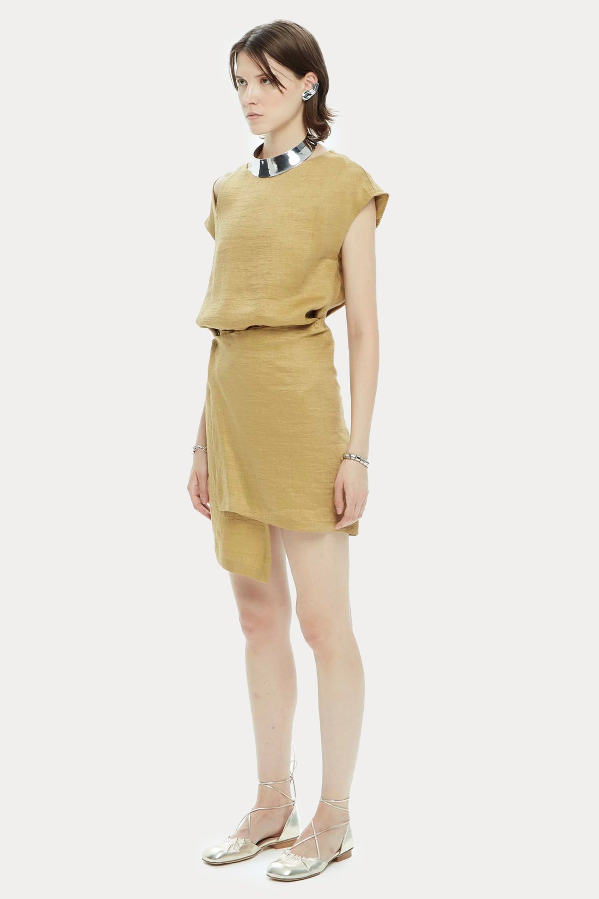 Ixos Keten Mini Elbise