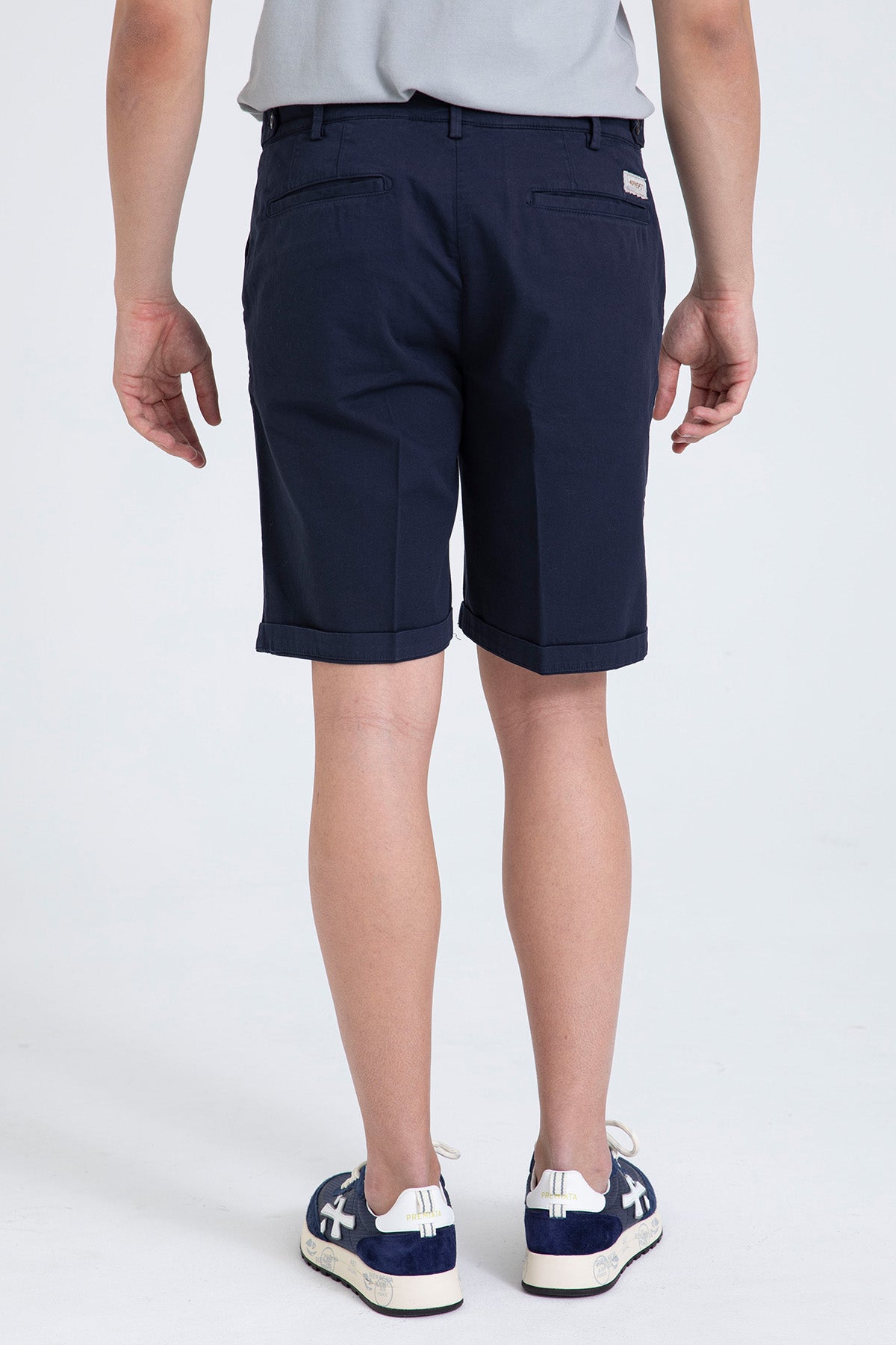 40 Weft Davidbe Regular Fit Yandan Cepli Şort