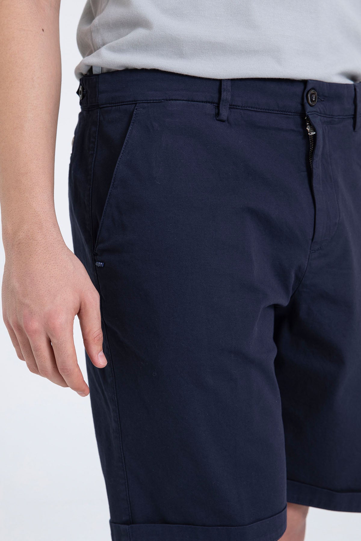 40 Weft Davidbe Regular Fit Yandan Cepli Şort