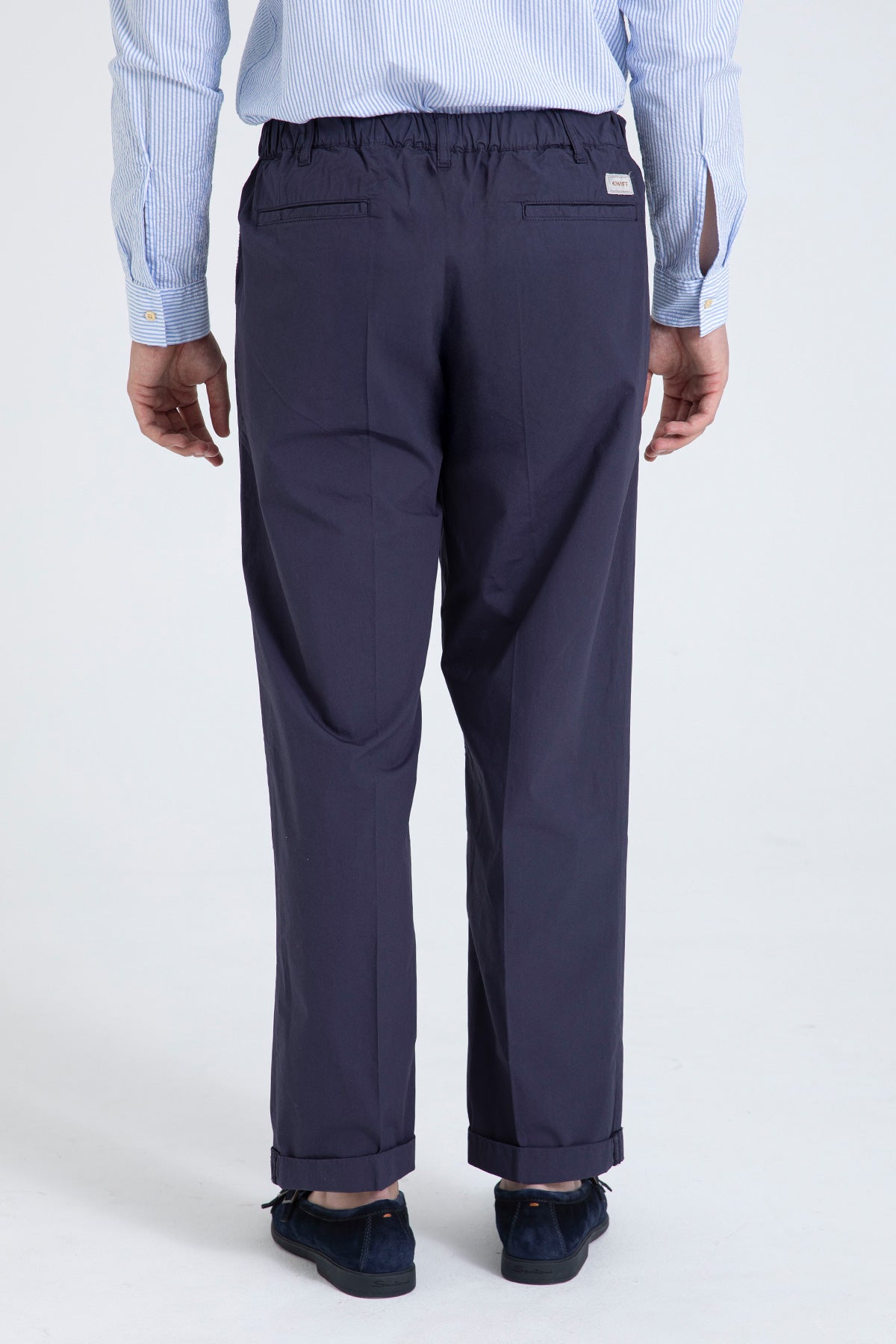 40 Weft Mike Beli Lastikli Tek Pile Yandan Cepli Pantolon