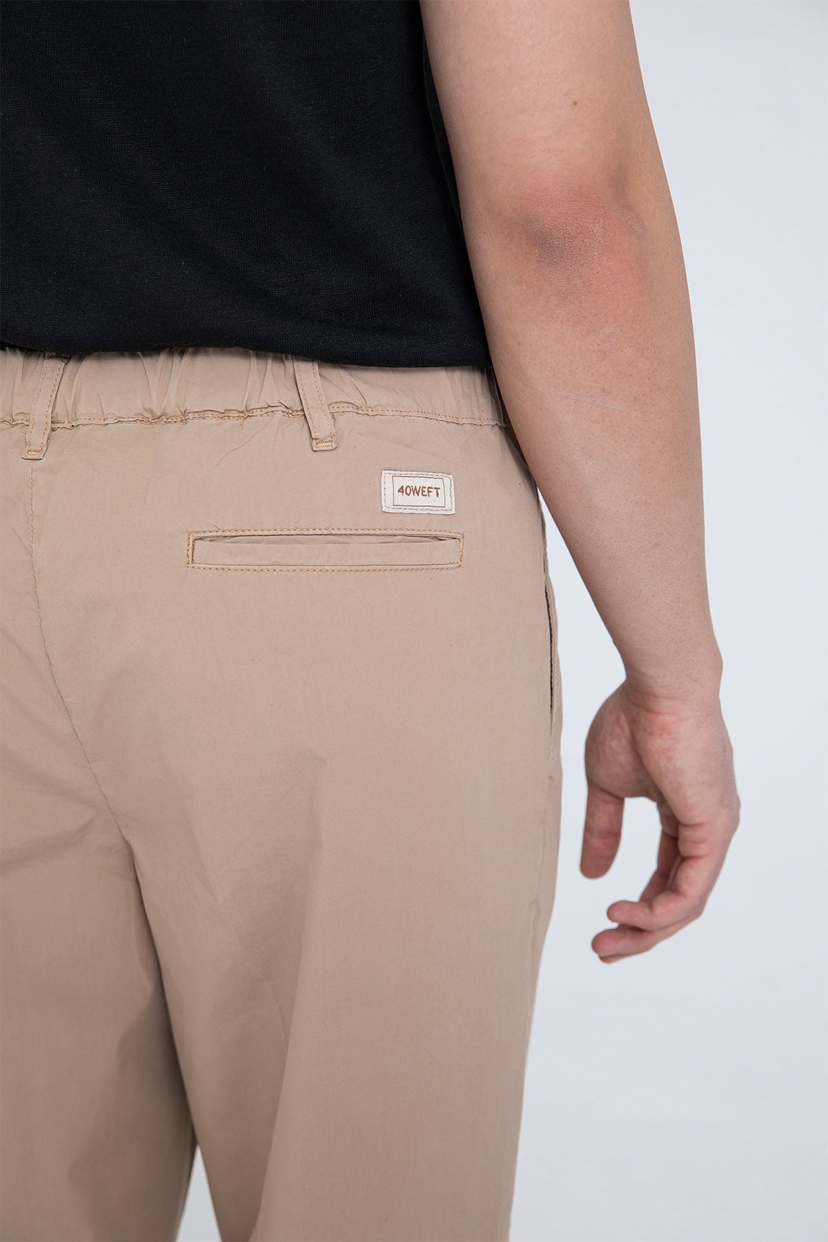 40 Weft Mike Beli Lastikli Tek Pile Yandan Cepli Pantolon