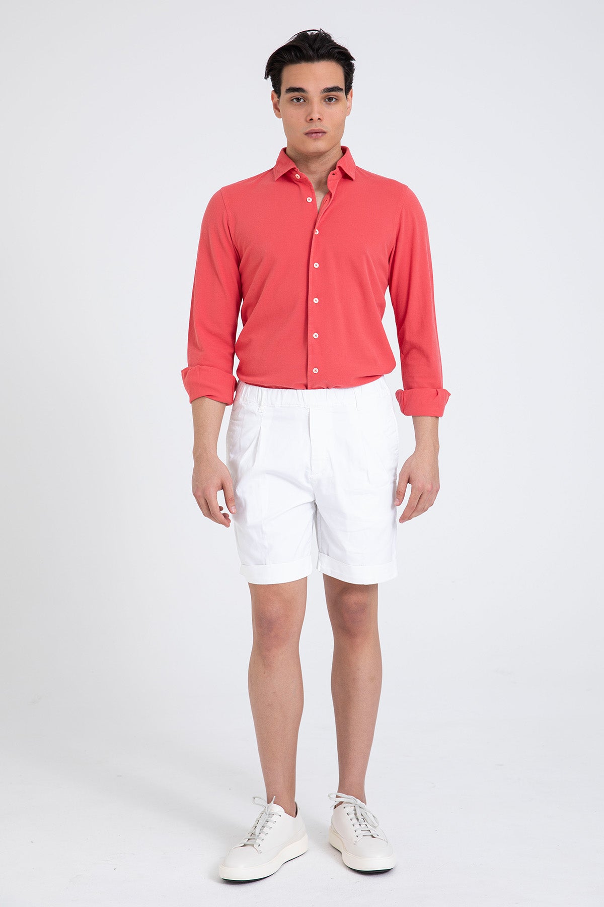 40 Weft Mike Beli Lastikli Tek Pile Yandan Cepli Şort