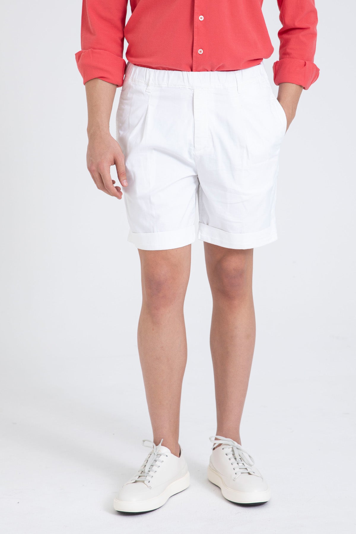 40 Weft Mike Beli Lastikli Tek Pile Yandan Cepli Şort