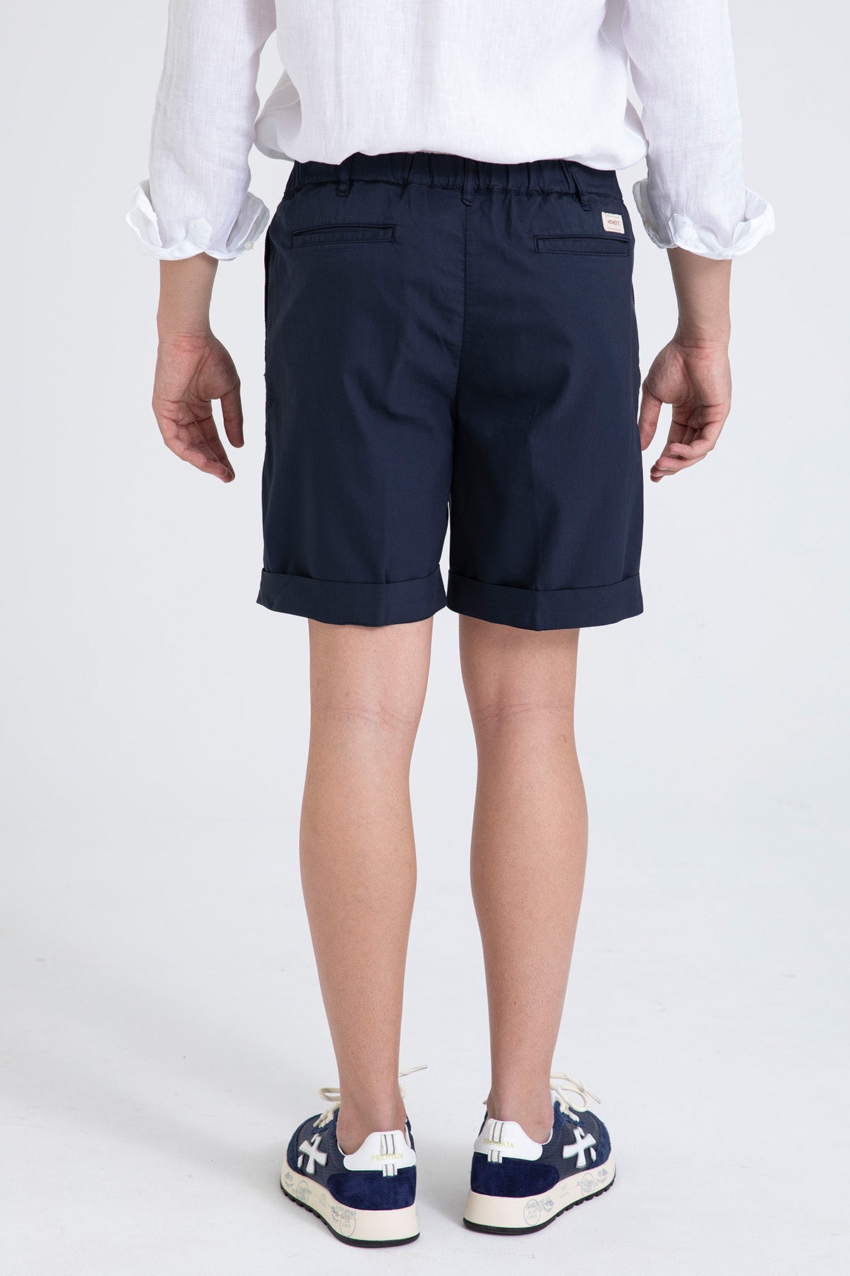 40 Weft Mike Beli Lastikli Tek Pile Yandan Cepli Şort