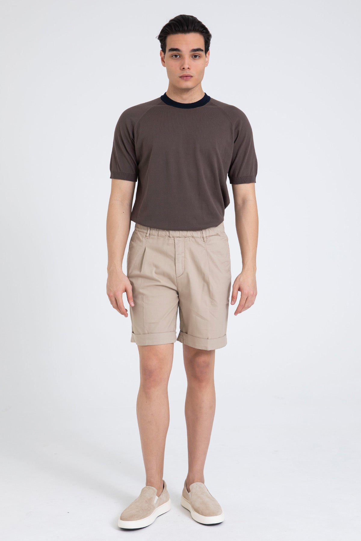 40 Weft Mike Beli Lastikli Tek Pile Yandan Cepli Şort