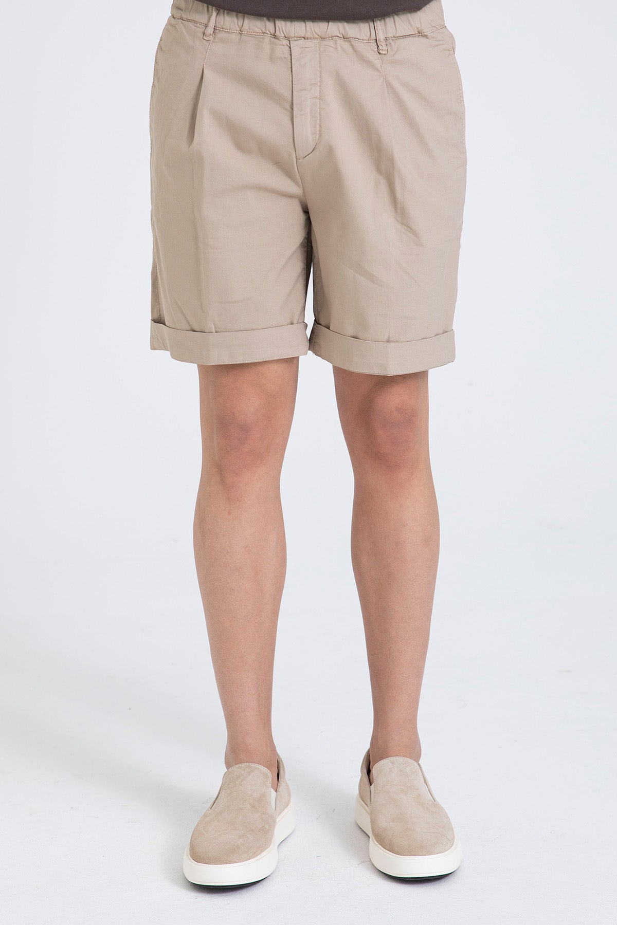 40 Weft Mike Beli Lastikli Tek Pile Yandan Cepli Şort