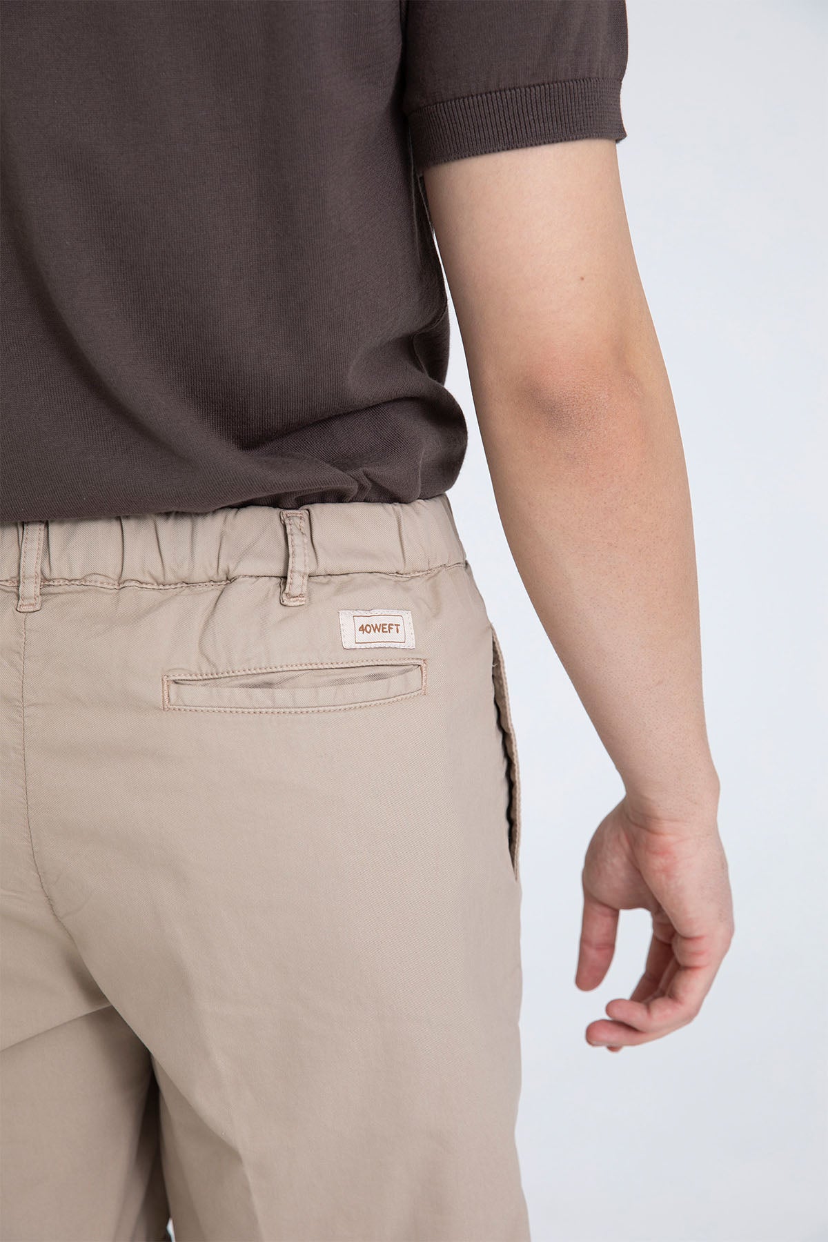 40 Weft Mike Beli Lastikli Tek Pile Yandan Cepli Şort