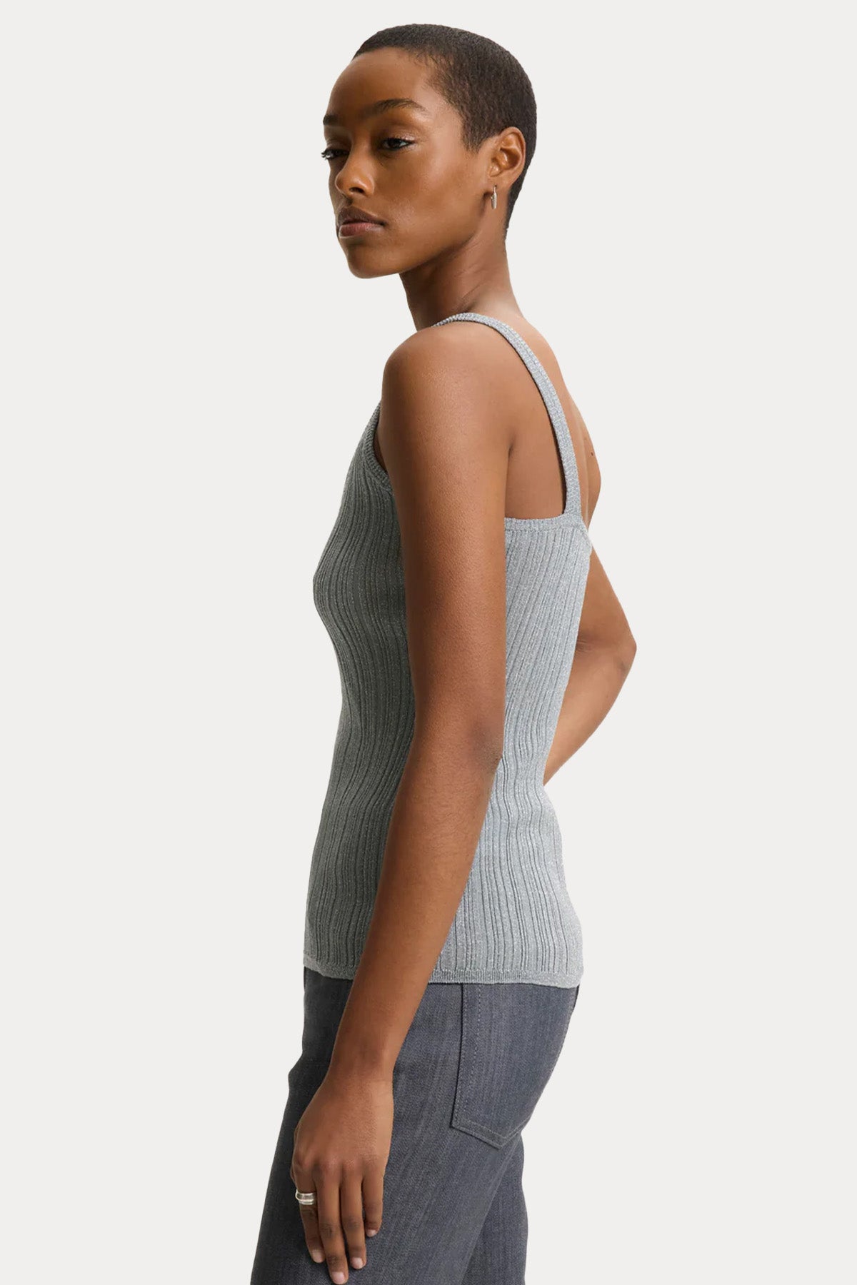 Majestic İnce Örgü Askılı Bluz