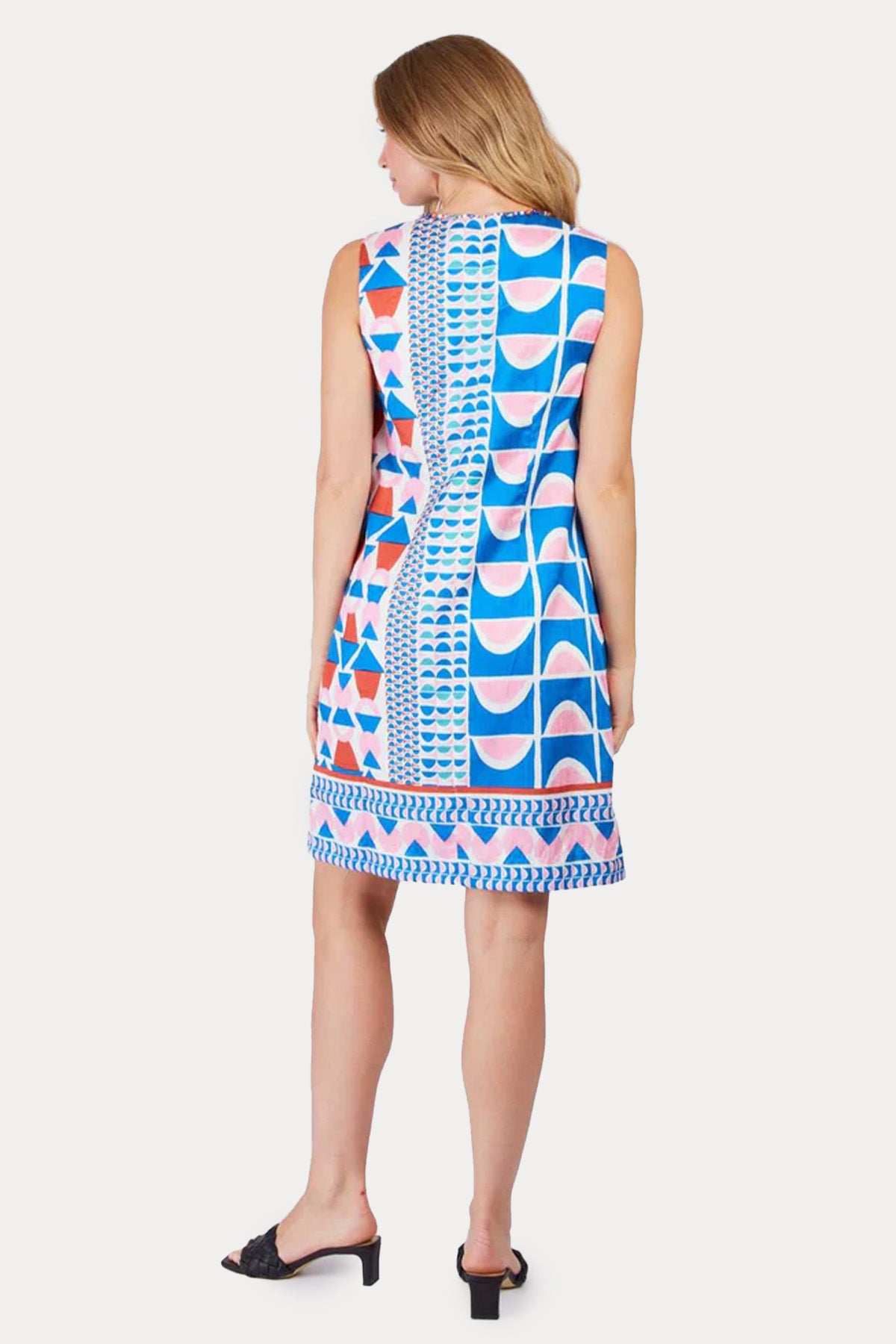 Rene Derhy Pinede Geometrik Desenli Mini Elbise