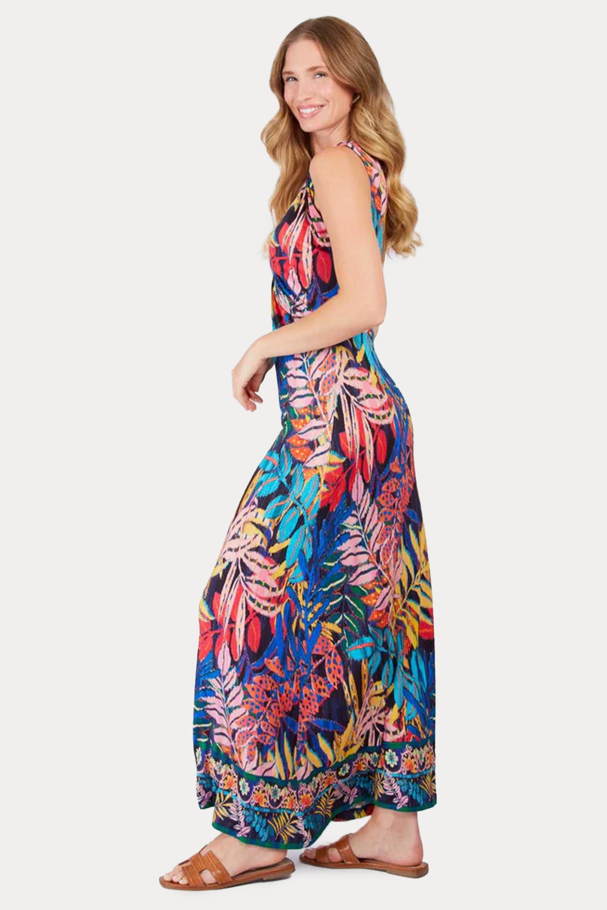 Rene Derhy Perruche Renkli Desenli Maxi Elbise