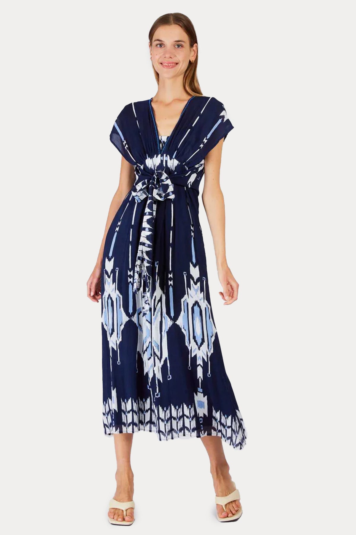 Rene Derhy Pearl Kemerli Midi Elbise