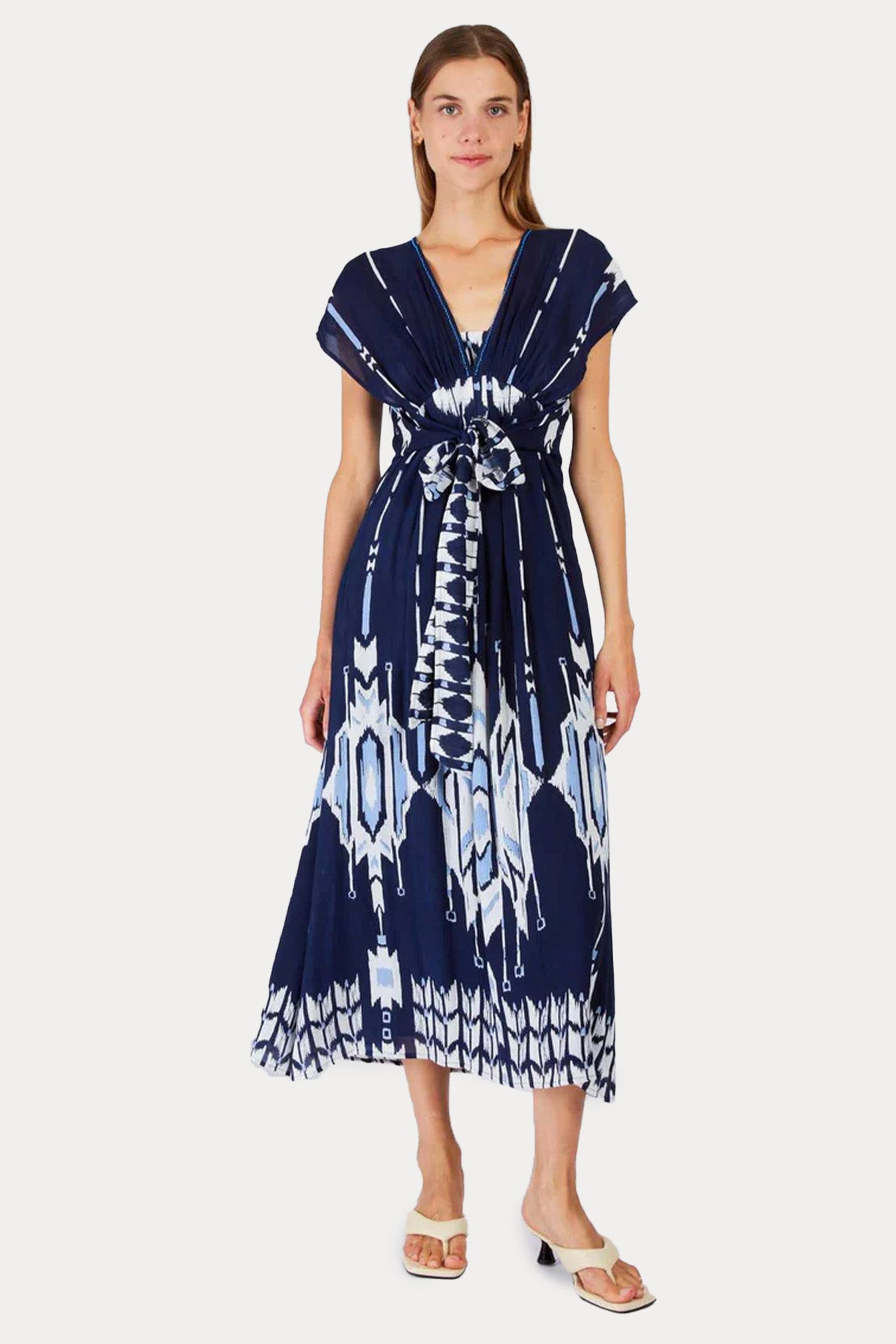 Rene Derhy Pearl Kemerli Midi Elbise