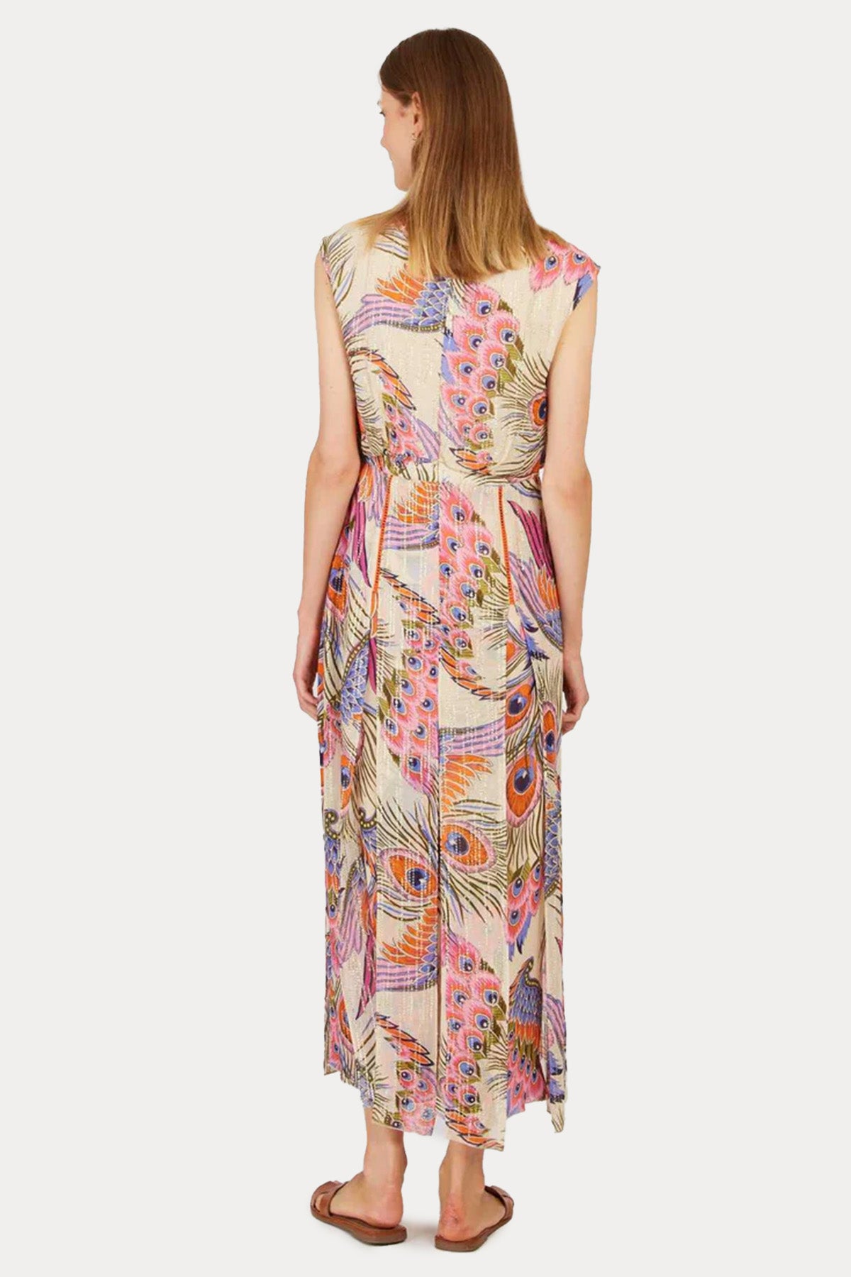 Rene Derhy Panier Renkli Desenli Maxi Elbise