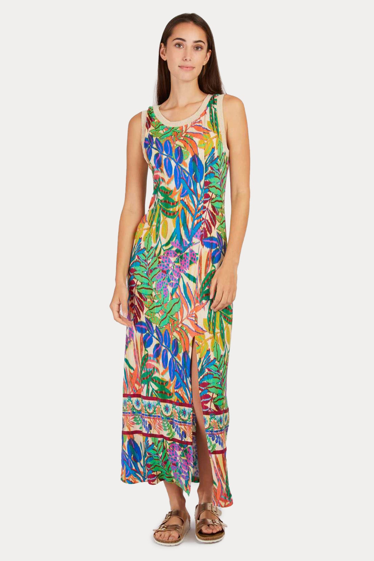 Rene Derhy Pennylane Renkli Desenli Maxi Elbise