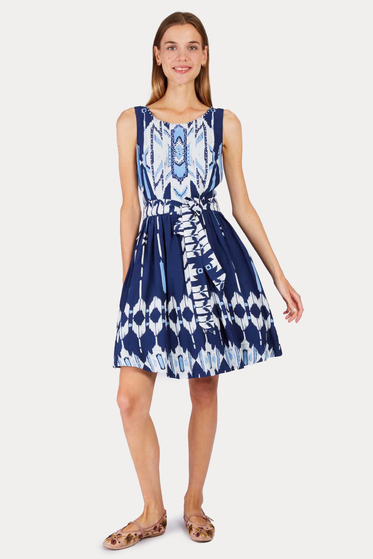 Rene Derhy Pyrenees Kuşaklı Mini Elbise