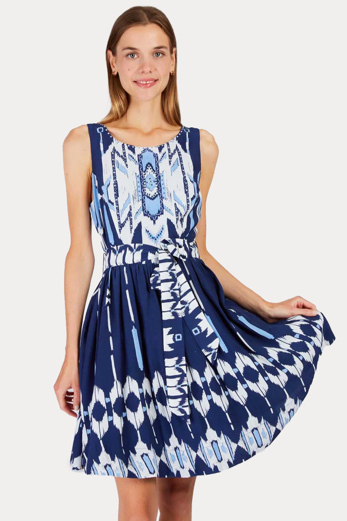 Rene Derhy Pyrenees Kuşaklı Mini Elbise