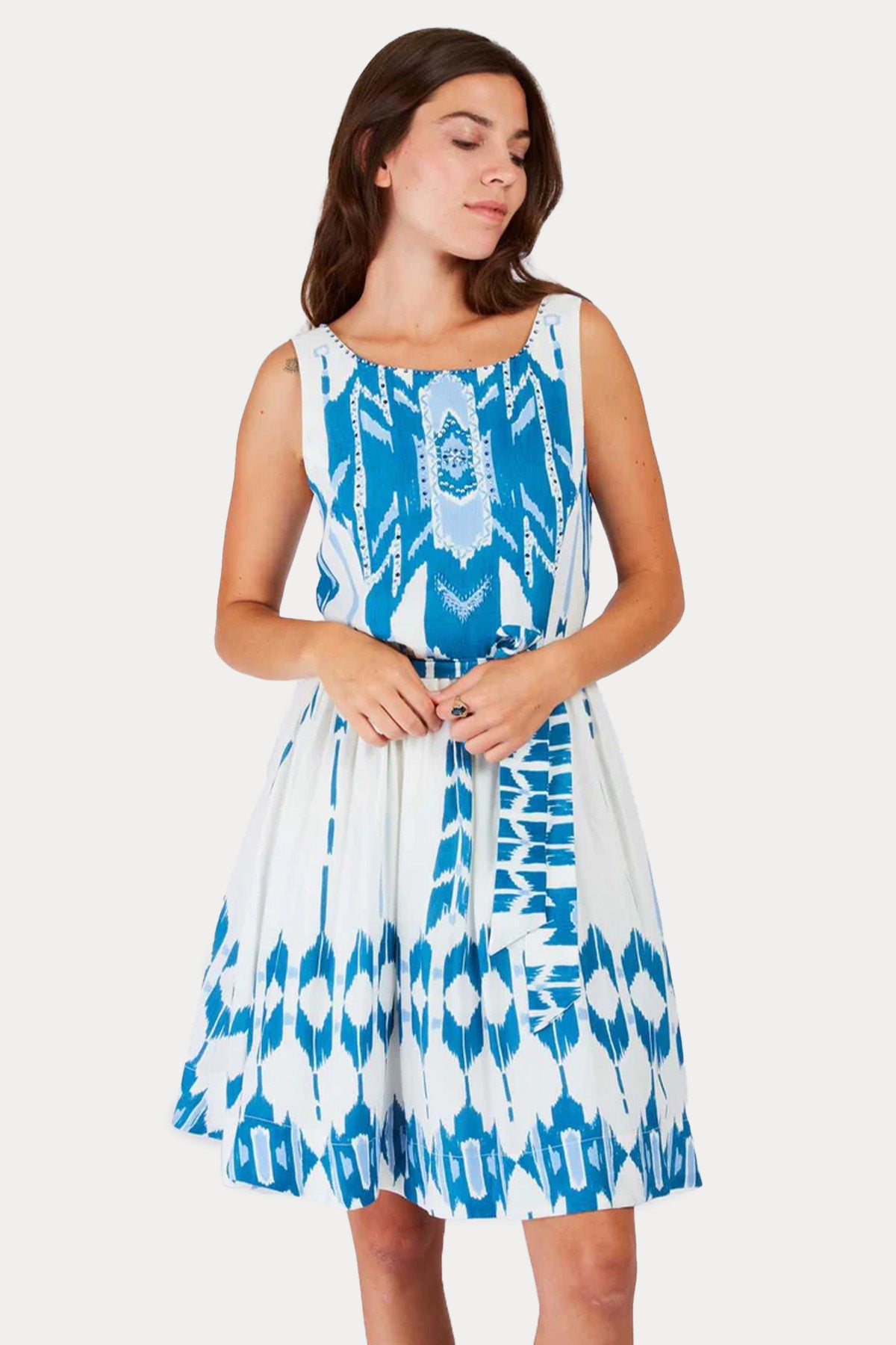 Rene Derhy Pyrenees Kuşaklı Mini Elbise