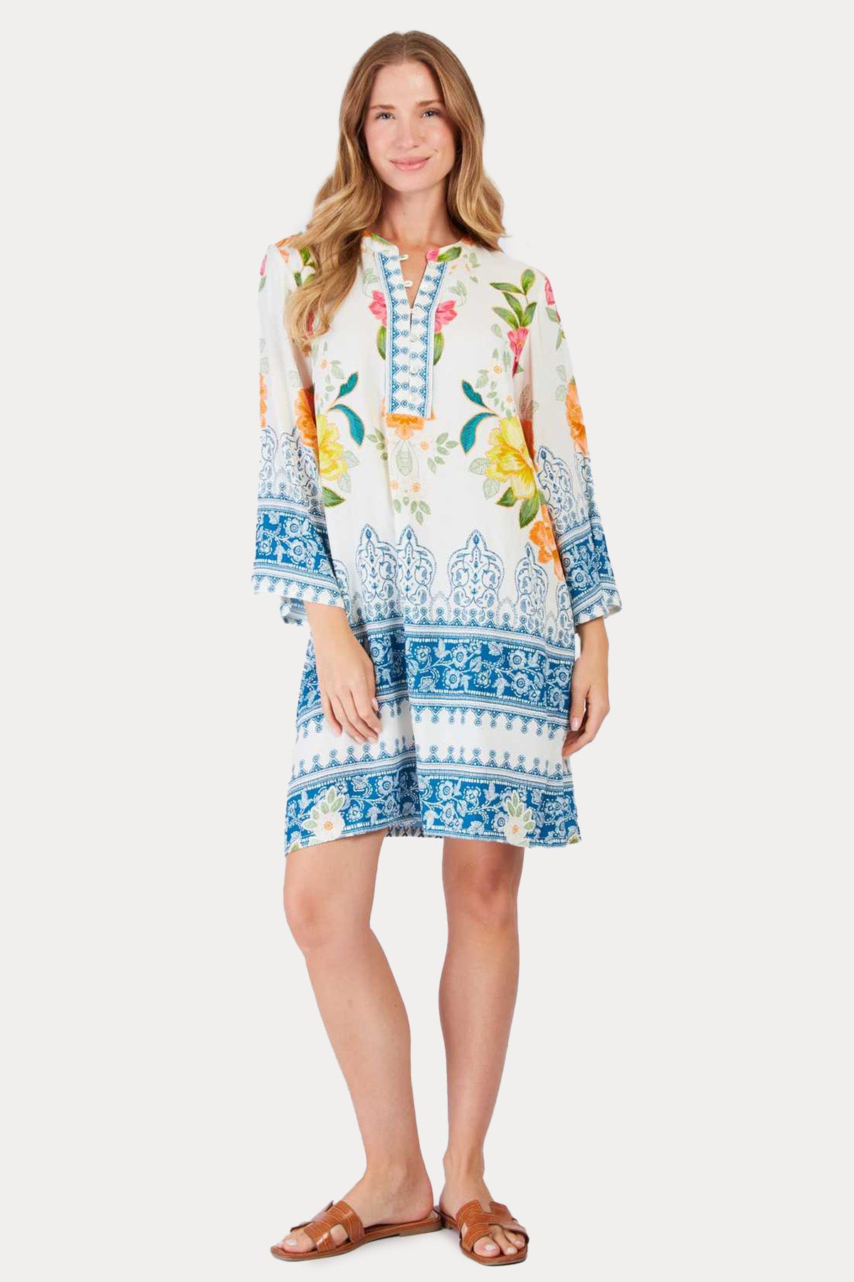 Rene Derhy Persuasion Renkli Desenli Mini Elbise