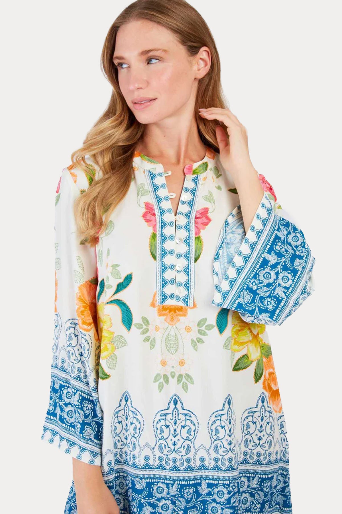 Rene Derhy Persuasion Renkli Desenli Mini Elbise