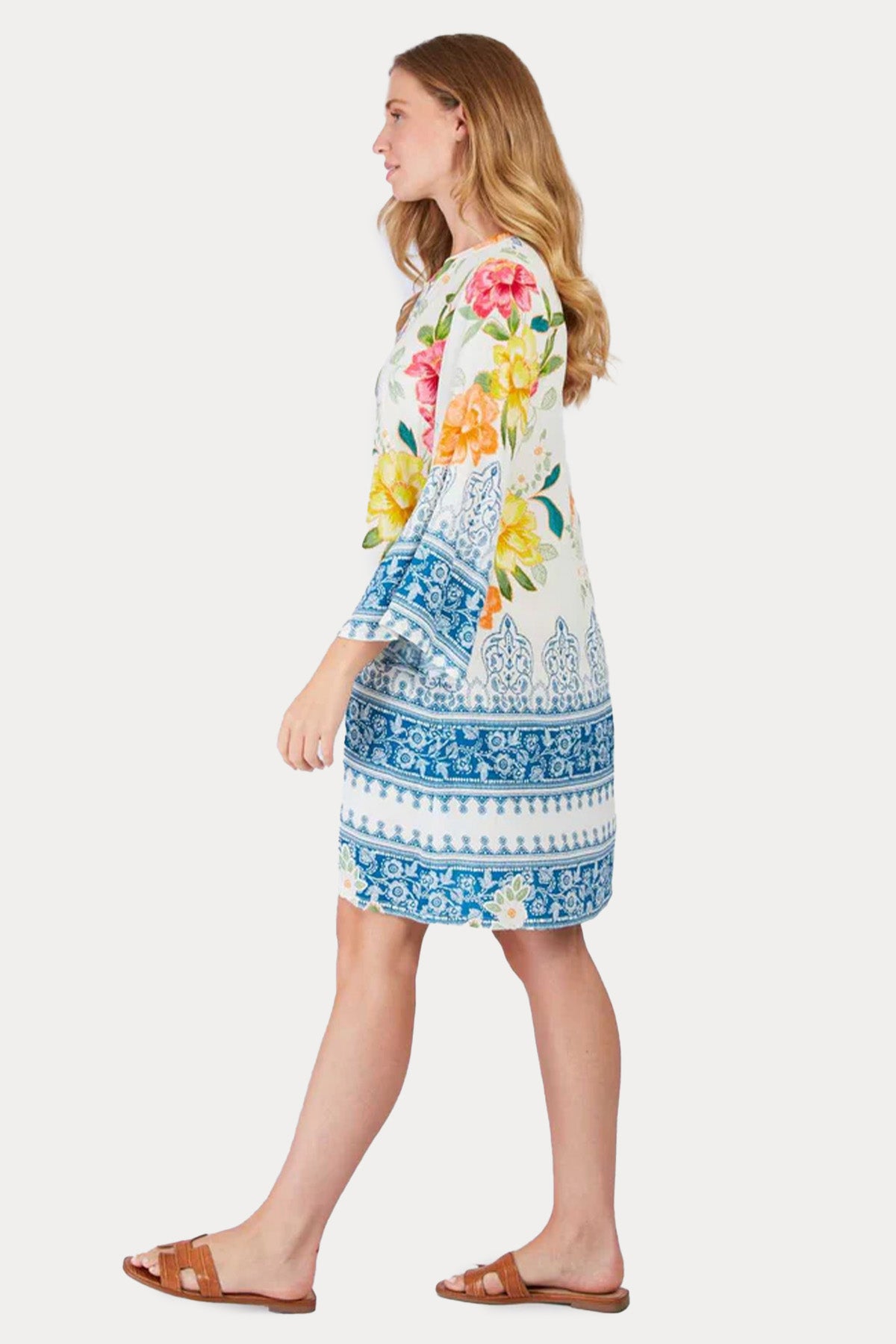 Rene Derhy Persuasion Renkli Desenli Mini Elbise