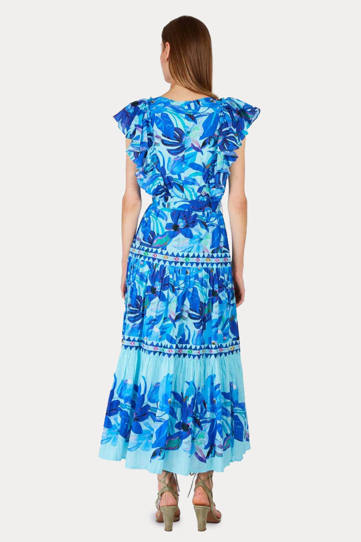 Rene Derhy Philomena Renkli Desenli Maxi Elbise