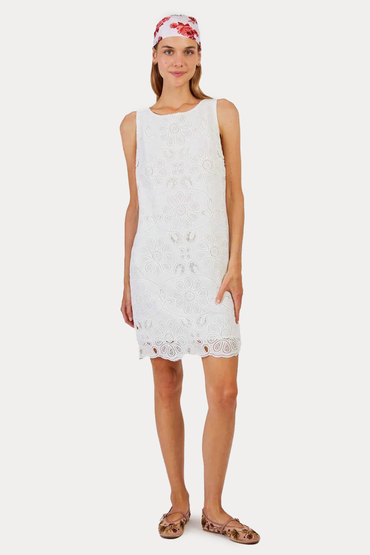 Rene Derhy Catherine Lazer Kesim Dantel Nakışlı Mini Elbise