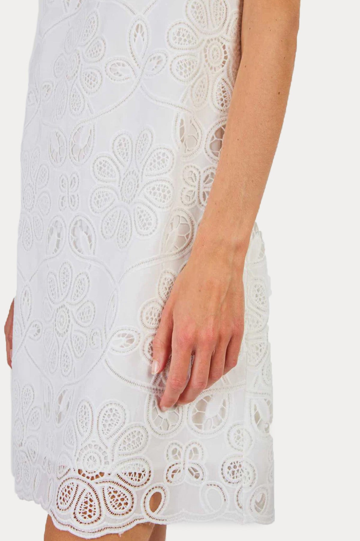 Rene Derhy Catherine Lazer Kesim Dantel Nakışlı Mini Elbise