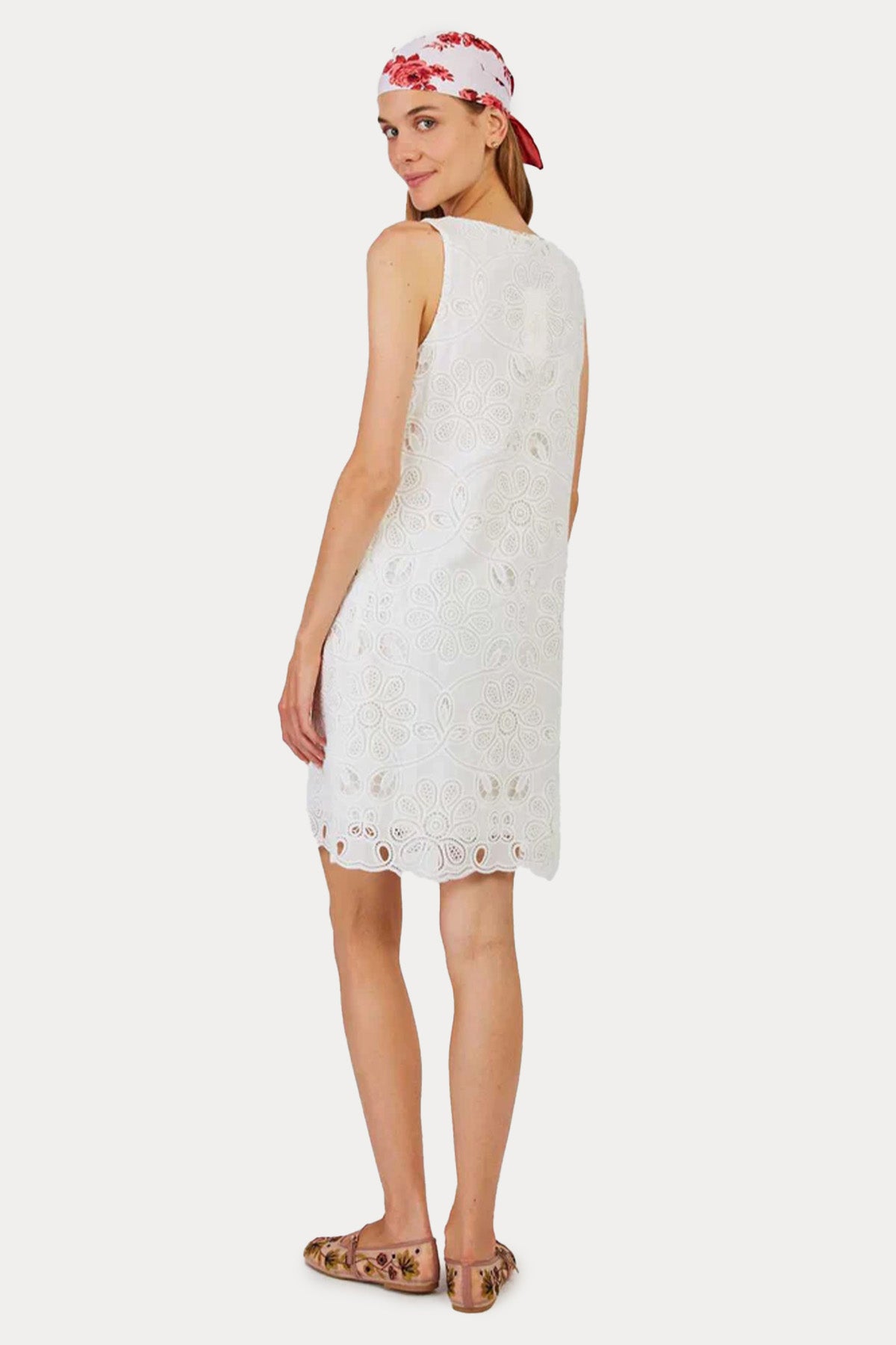 Rene Derhy Catherine Lazer Kesim Dantel Nakışlı Mini Elbise