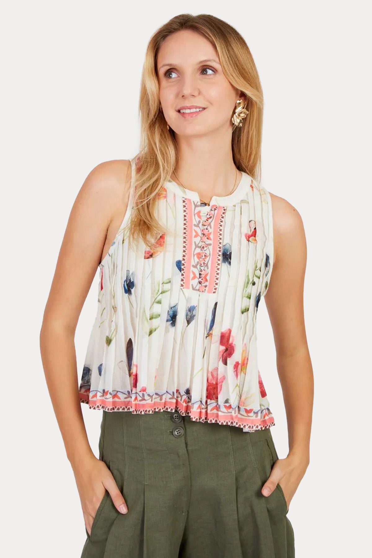 Rene Derhy Lindsey Pileli Bluz