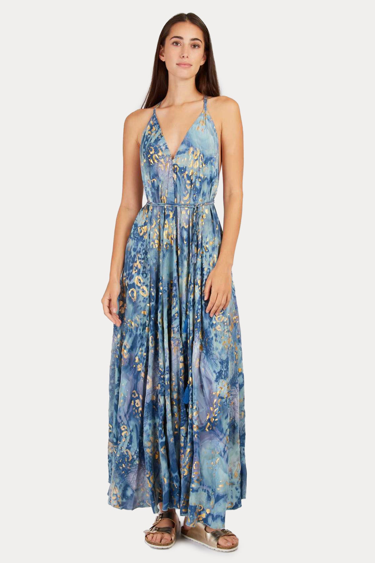 Rene Derhy Petropolis İp Kemerli Maxi Elbise