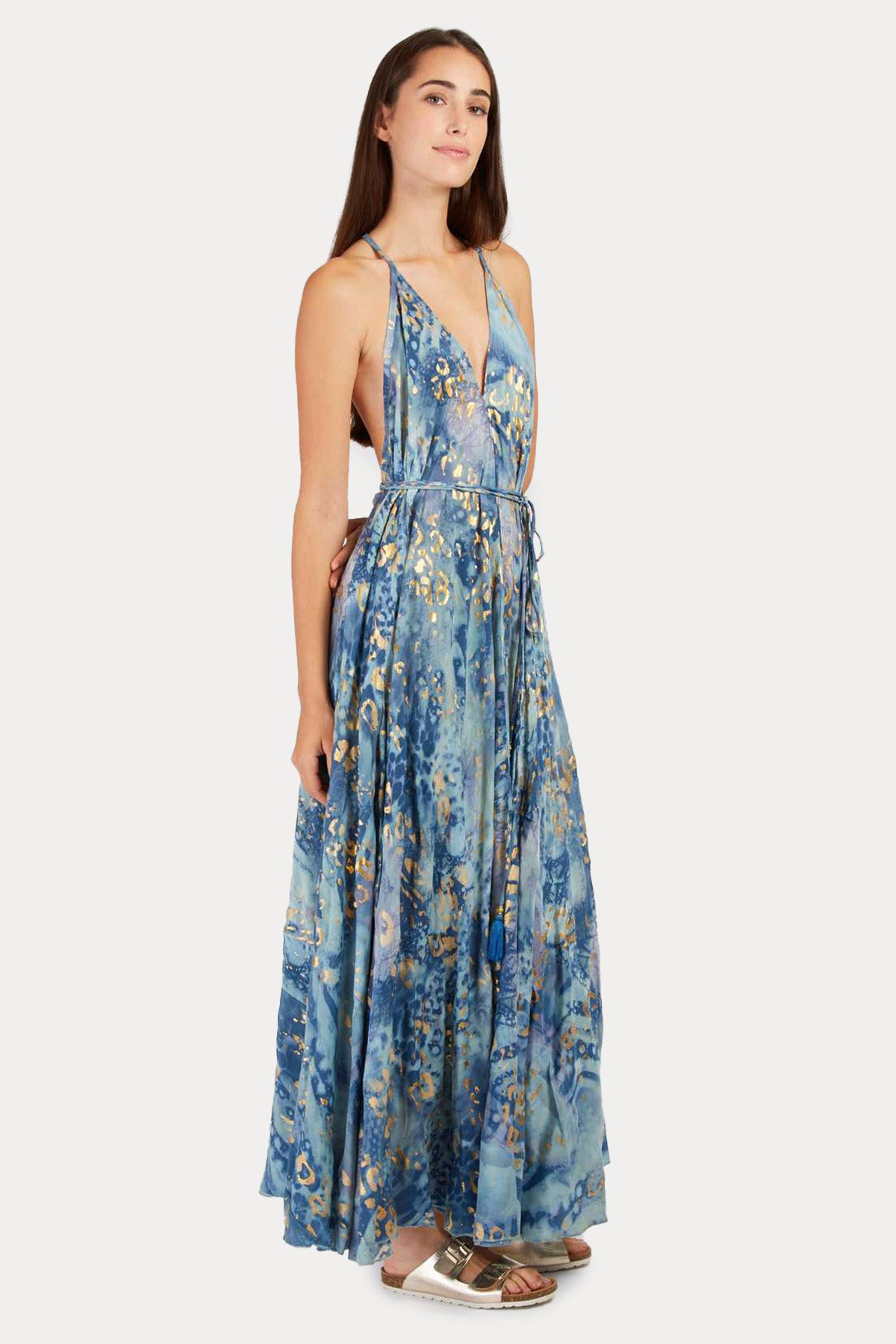 Rene Derhy Petropolis İp Kemerli Maxi Elbise